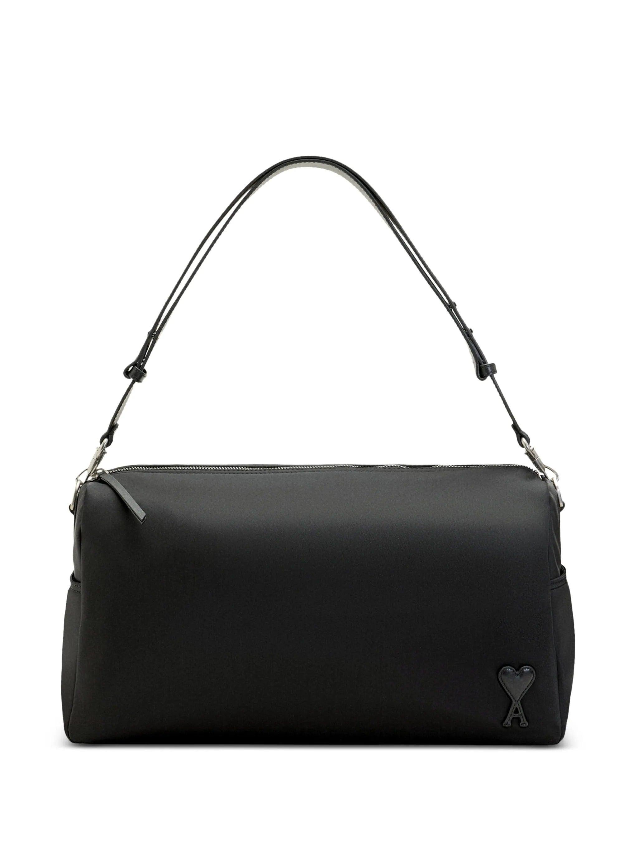 Ami Paris Marcel Large Nylon Shoulder Bag in Black | Lyst