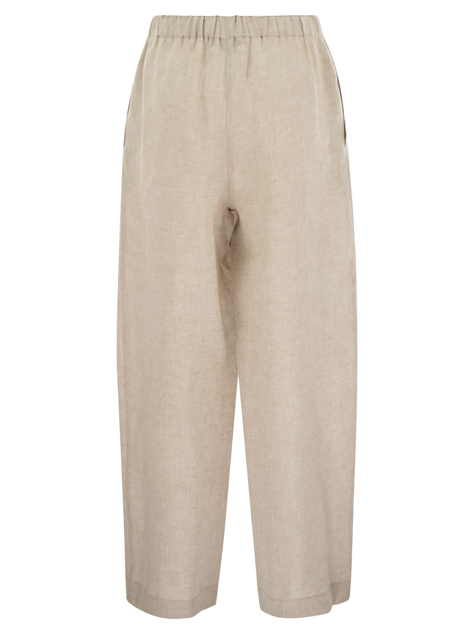 パンツ FABIANA FILIPPI Linen chino trousers Linen trousers Fabiana Filippi Grey size S International in