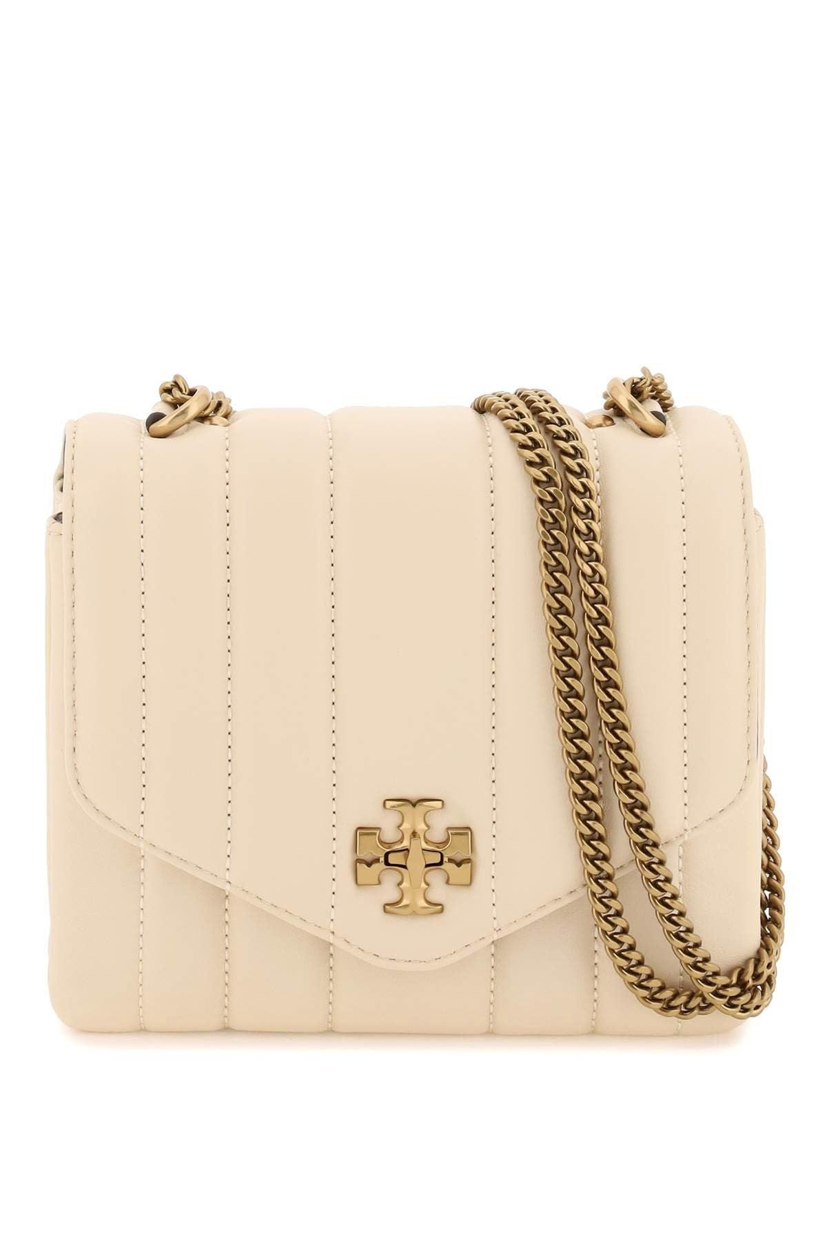 Tory Burch 'kira Squared' Crossbody Bag Beige Leather in Natural | Lyst