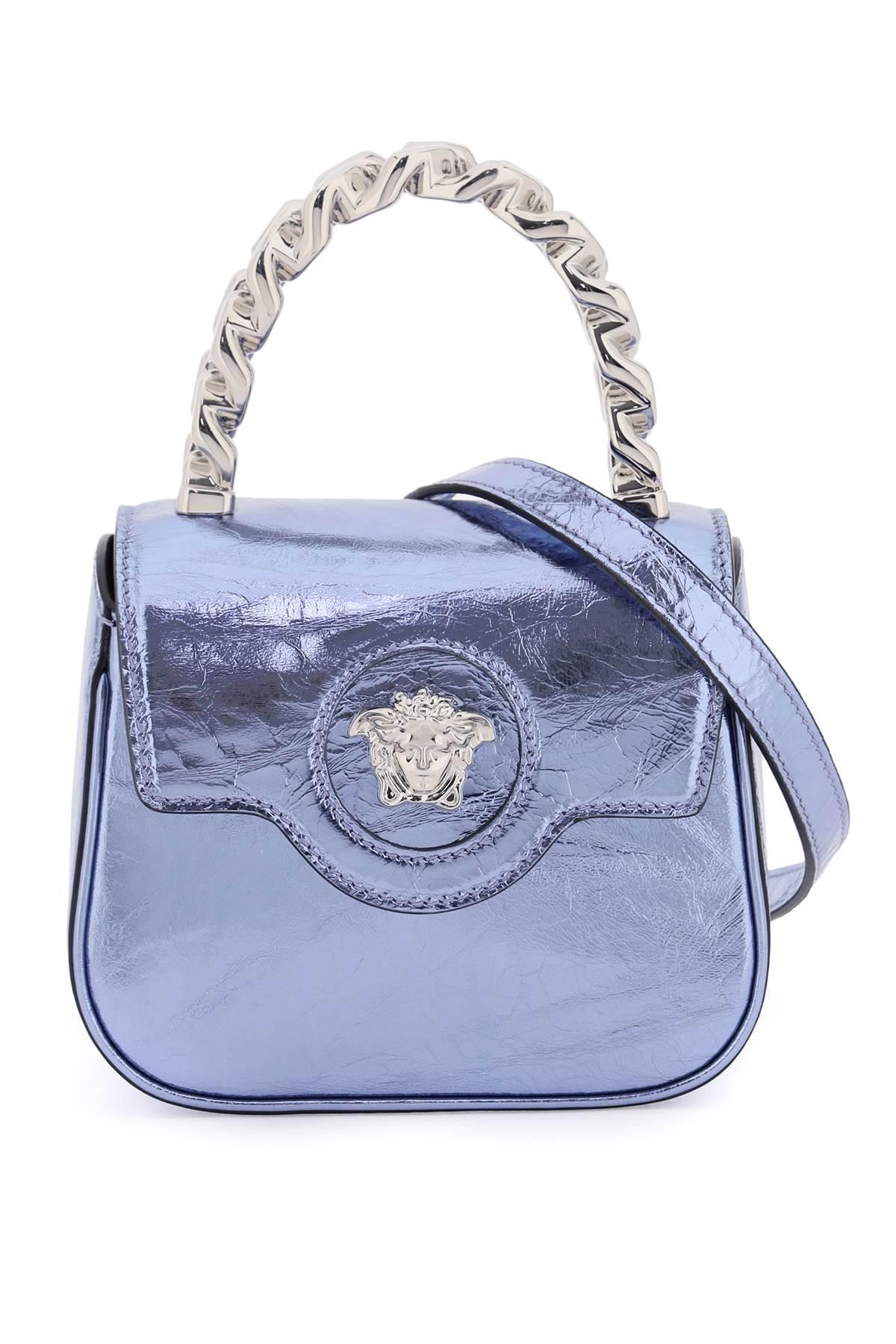 Versace Metallic Leather 'la Medusa' Mini Bag in Blue Lyst