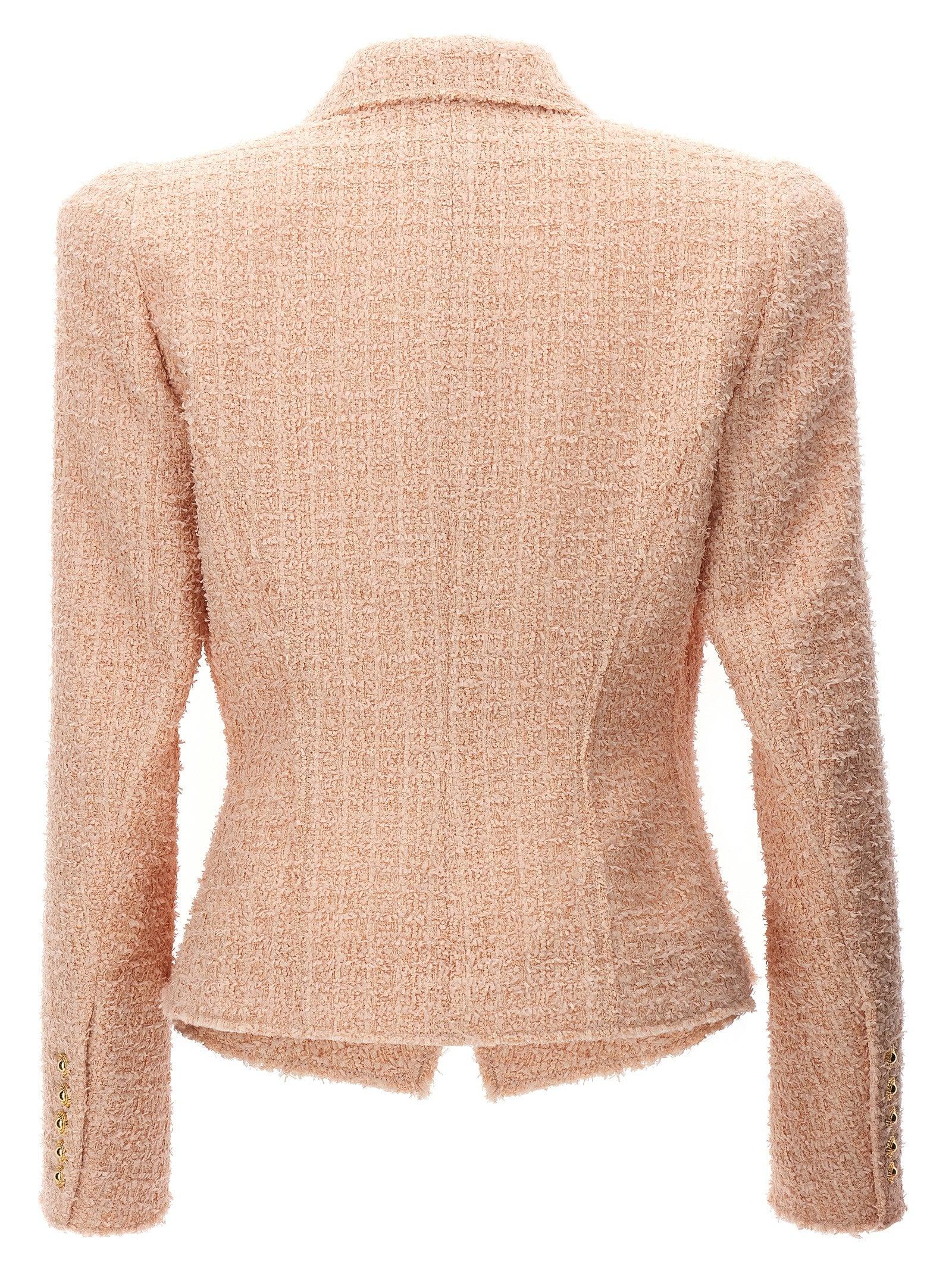 Balmain pink tweed blazer deals
