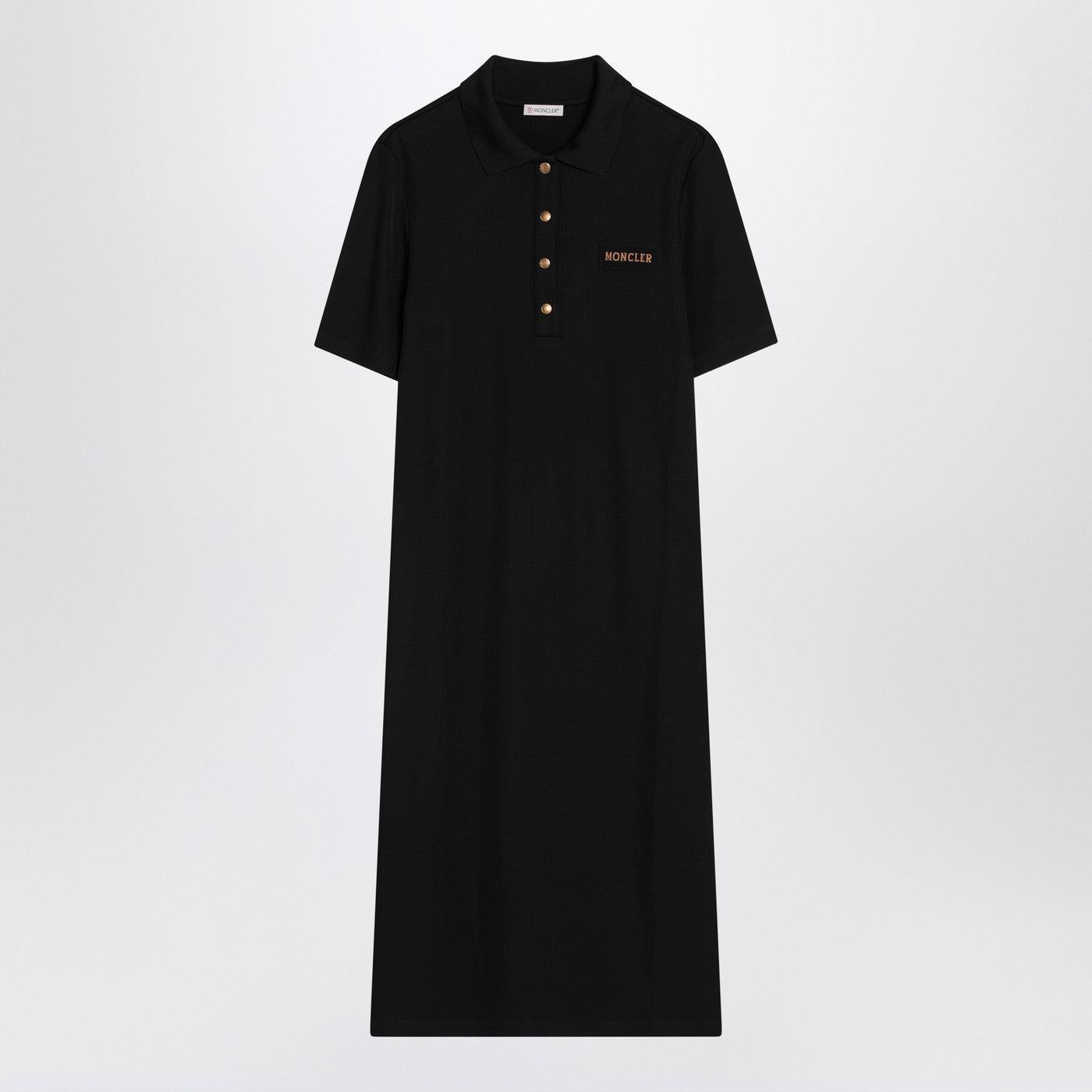 ワンピース Moncler Black Polo Dress With Logo Moncler Polo Dress With Logo in Black | Lyst