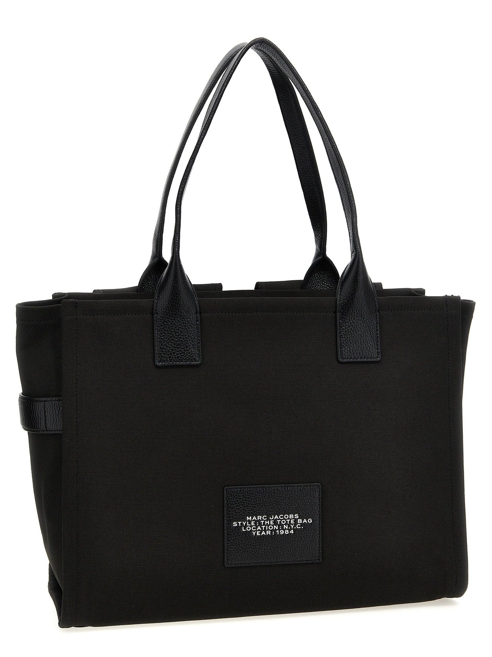 トートバッグ MARC JACOBS THE CARGO CANVAS LARGE TOTE BAG IN BLACK Marc Jacobs 'The Cargo Canvas Large Tote' Shopping Bag in