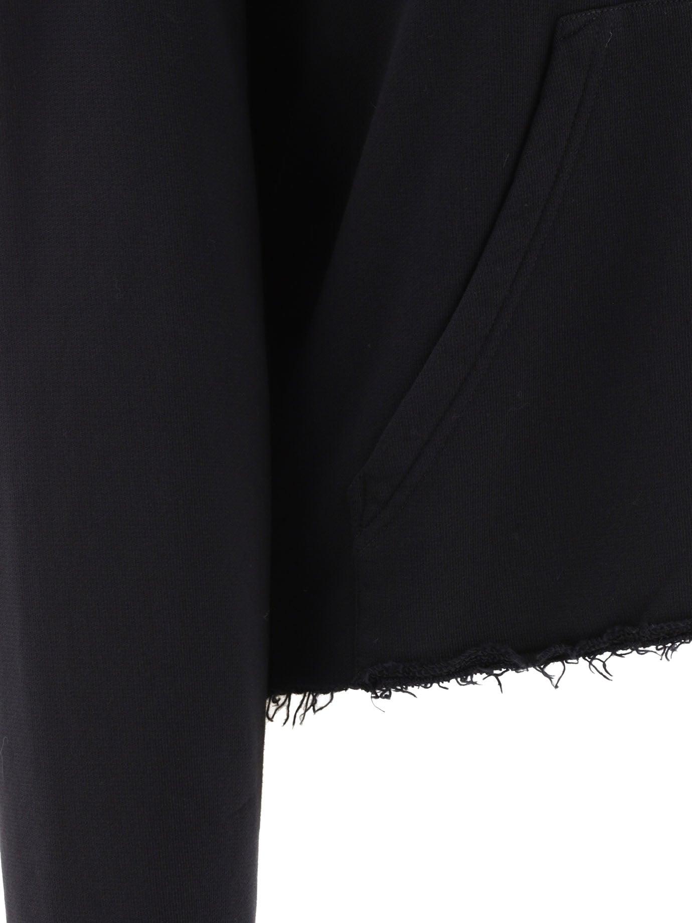 Givenchy Black Cropped Hoodie