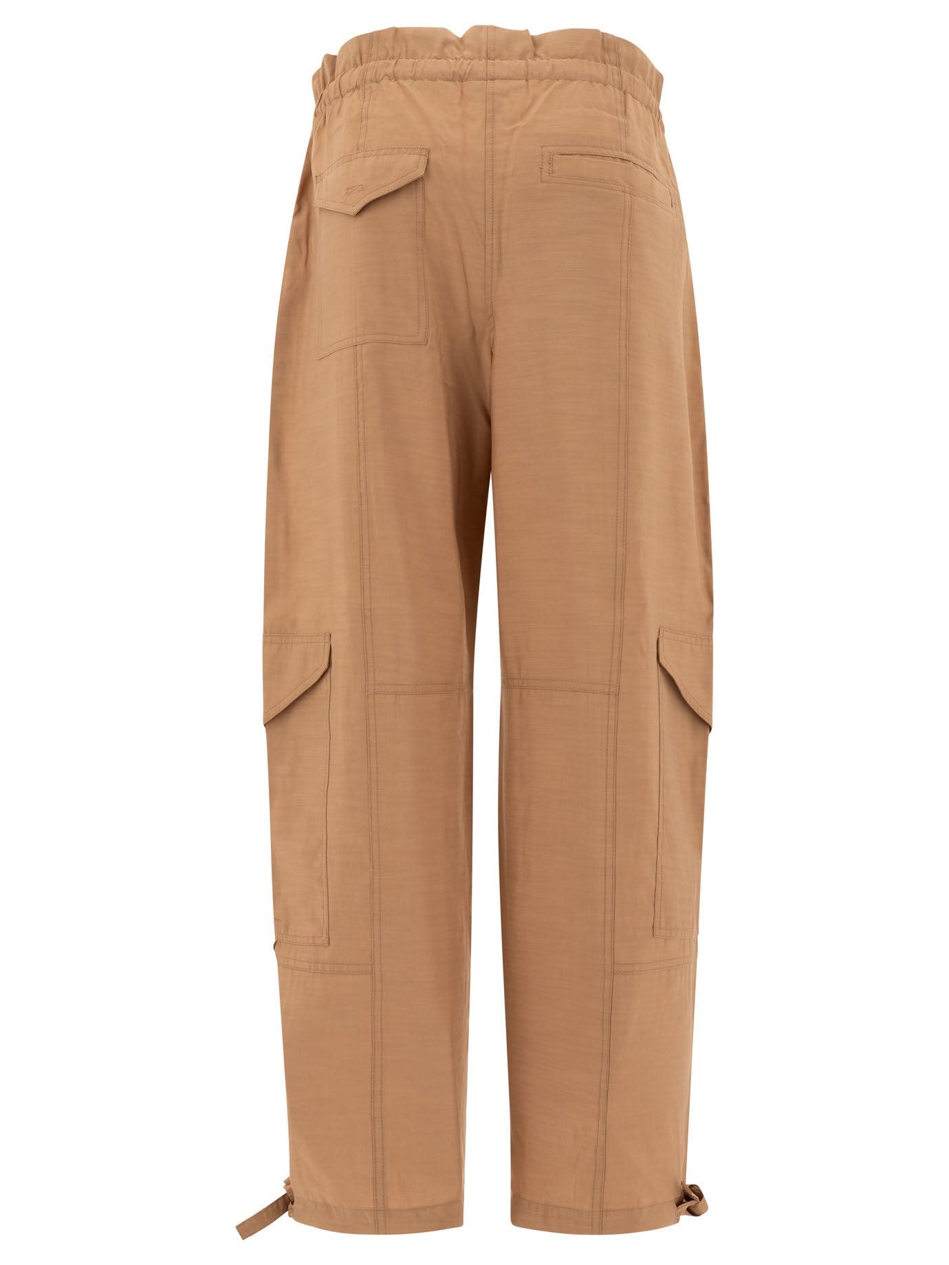 【関税＆送料込み】Ganni Light Slub High Waist Pocket Pants Aloe Light Slub High Waist Pocket Trousers | GANNI US