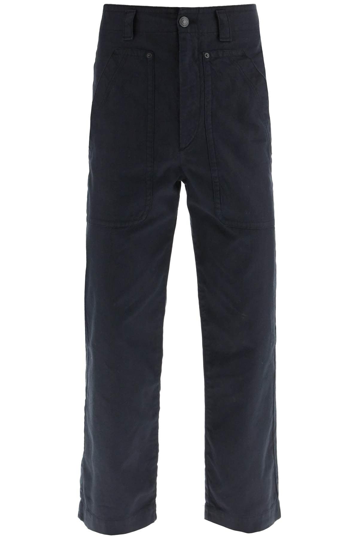 Isabel Marant 'perel' Cotton And Linen Pants in Blue for Men | Lyst