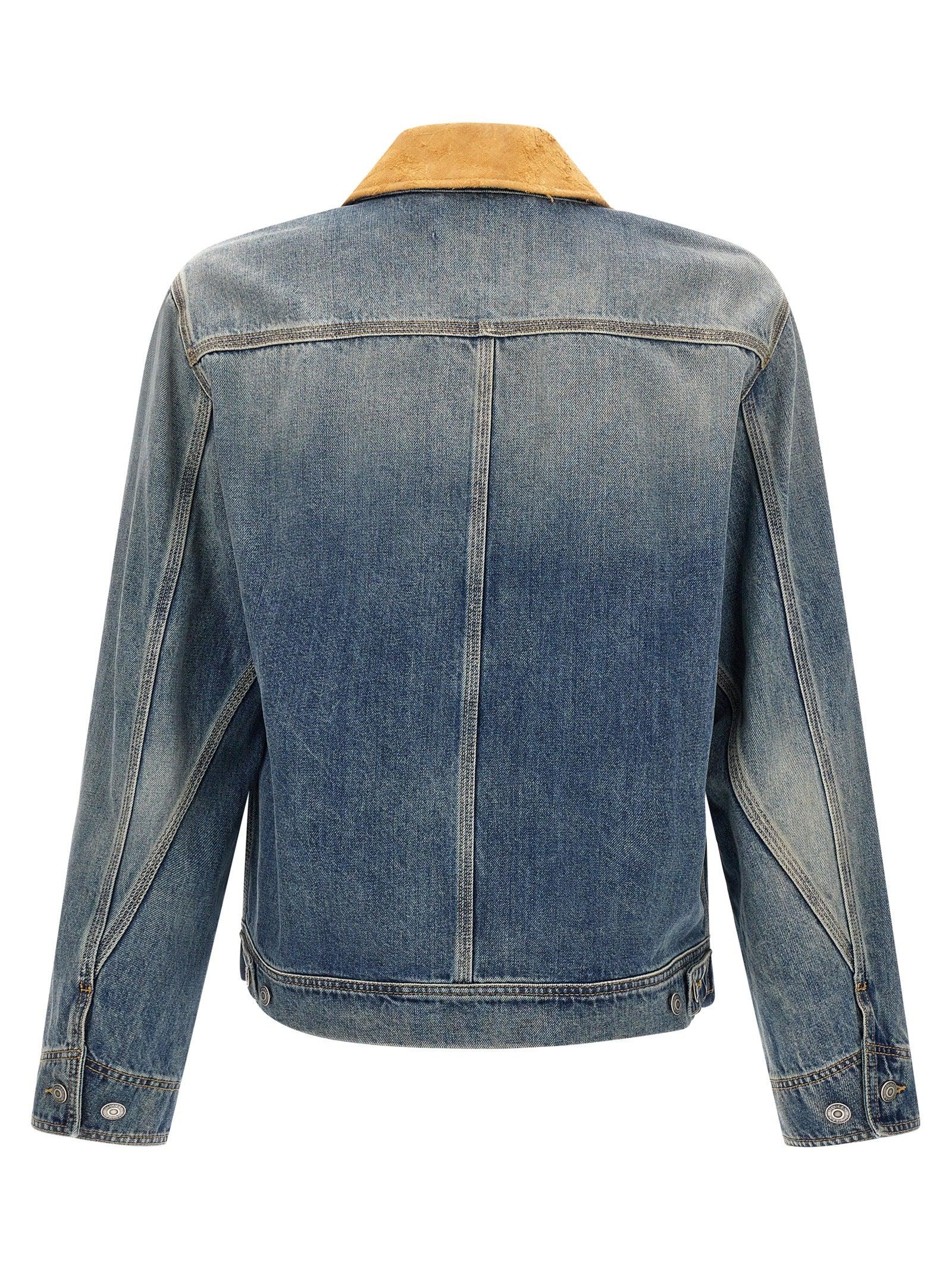 ★関税込★ Alexander McQUEEN スエード襟 デニムジャケット McQueen Denim Jacket in Blue for Men | Lyst