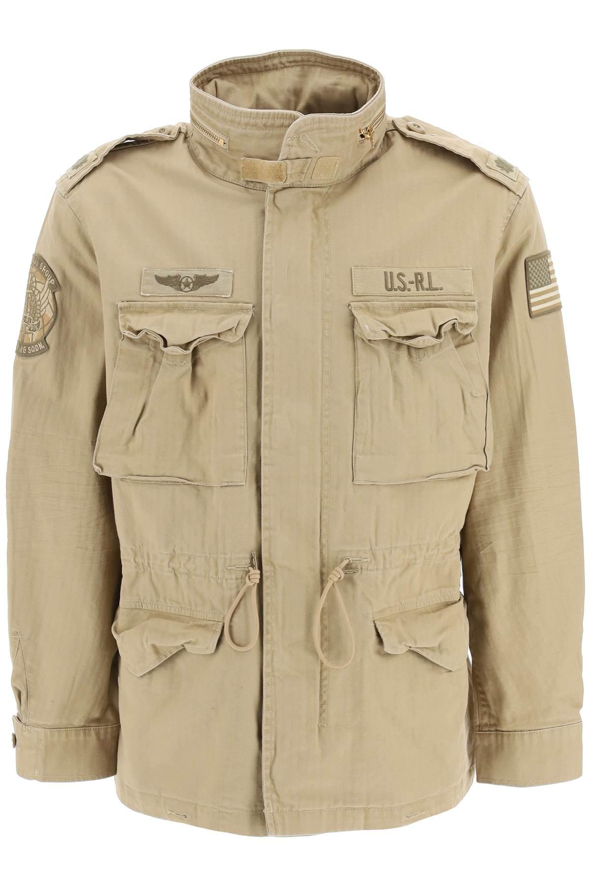 Chaqueta militar de algodón Polo Ralph Lauren de hombre de color Neutro |  Lyst