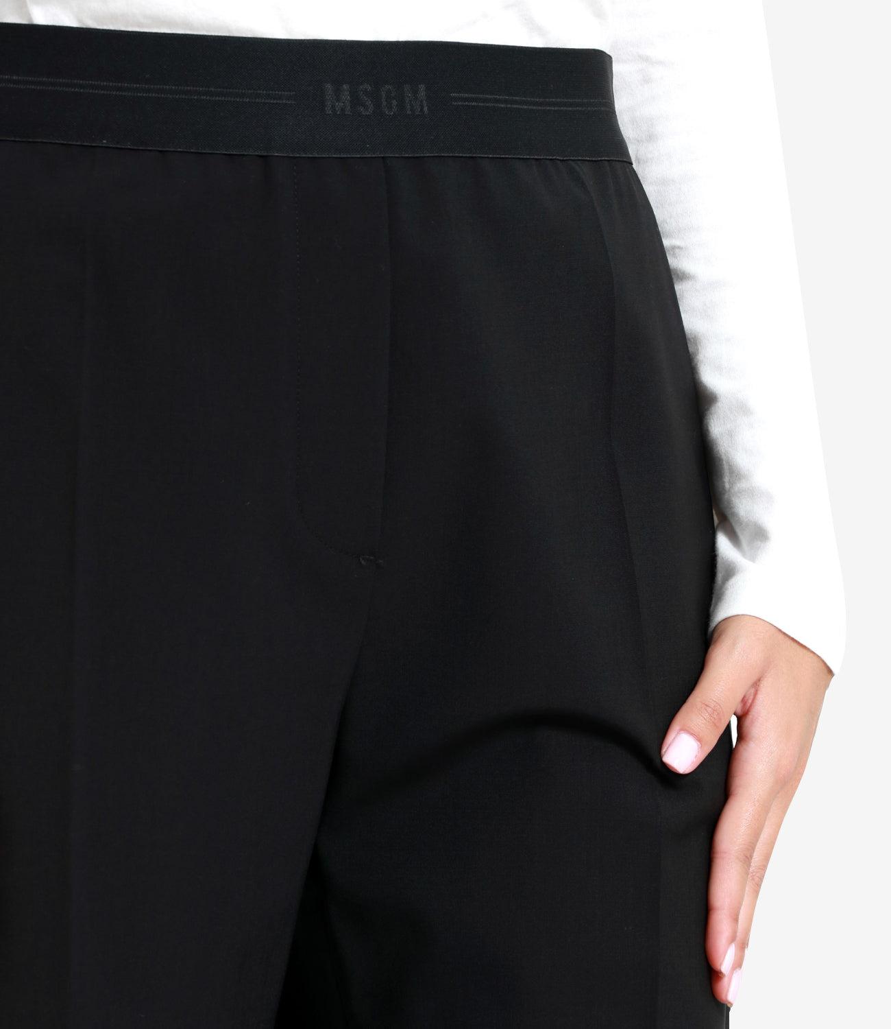 パンツ MSGM Women Straight Pants 3641MDP04247100 99 BLACK Matty M Women's Pull On Straight Leg Office Pants (US, Alpha