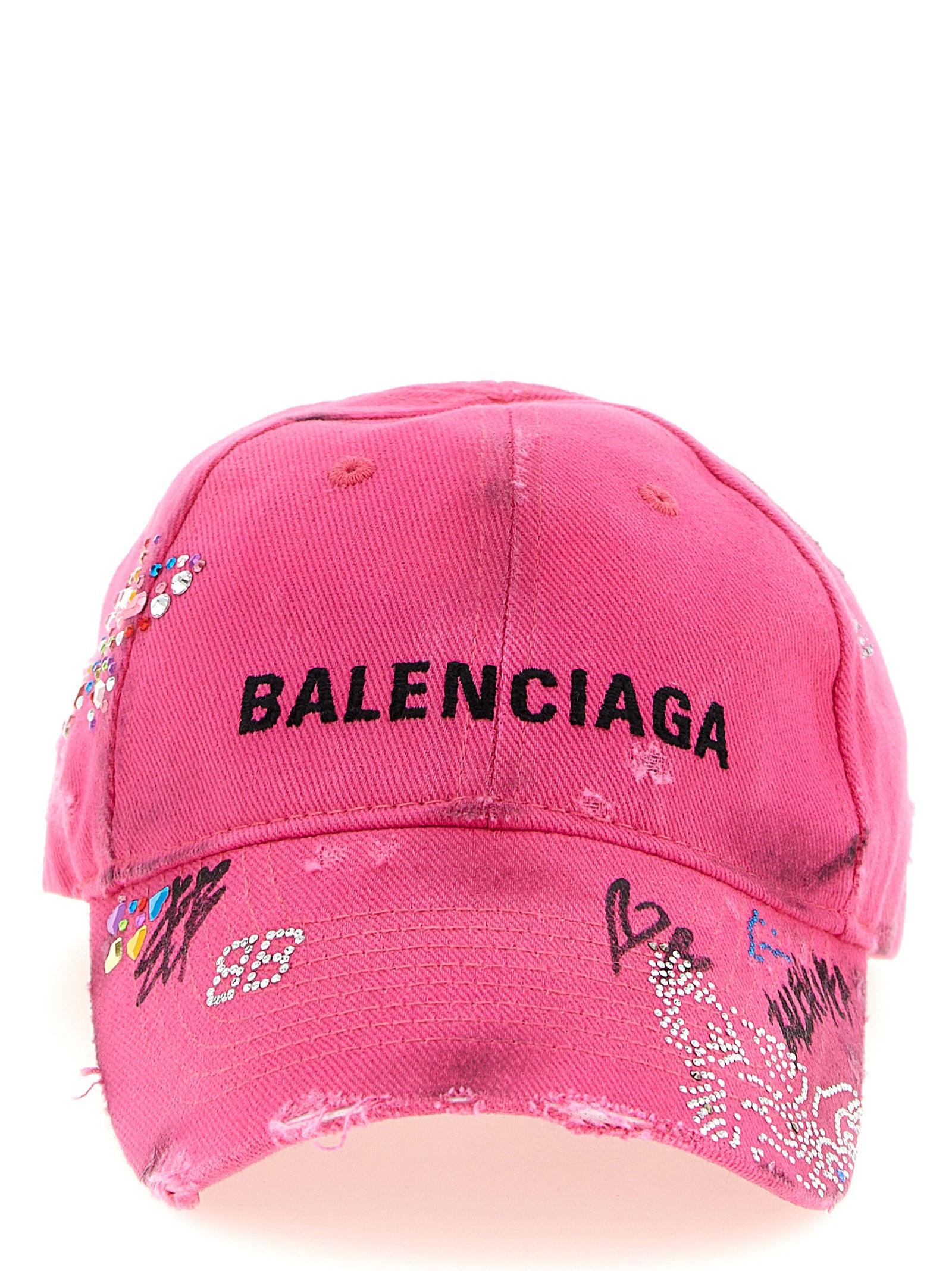 Balenciaga 'Upcycled' Cap in Pink | Lyst