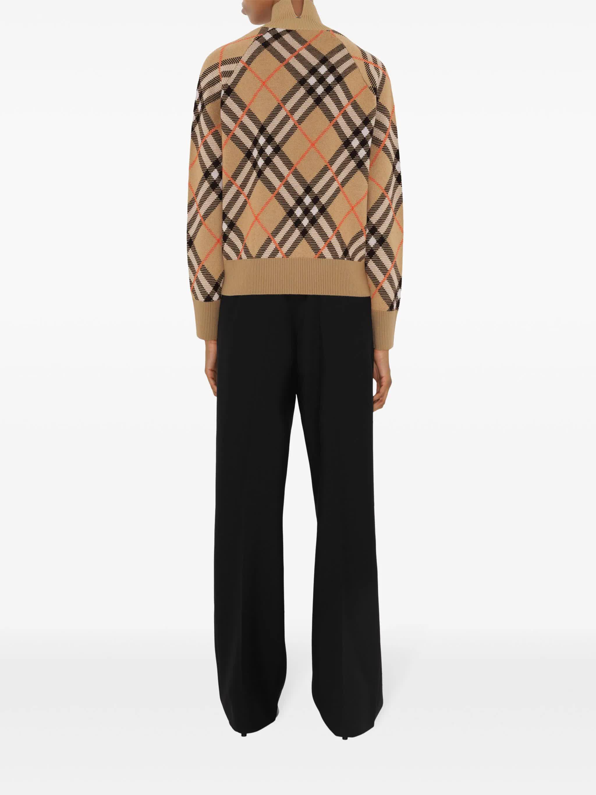 Burberry Check Track Jacket in Brown for Men Lyst
