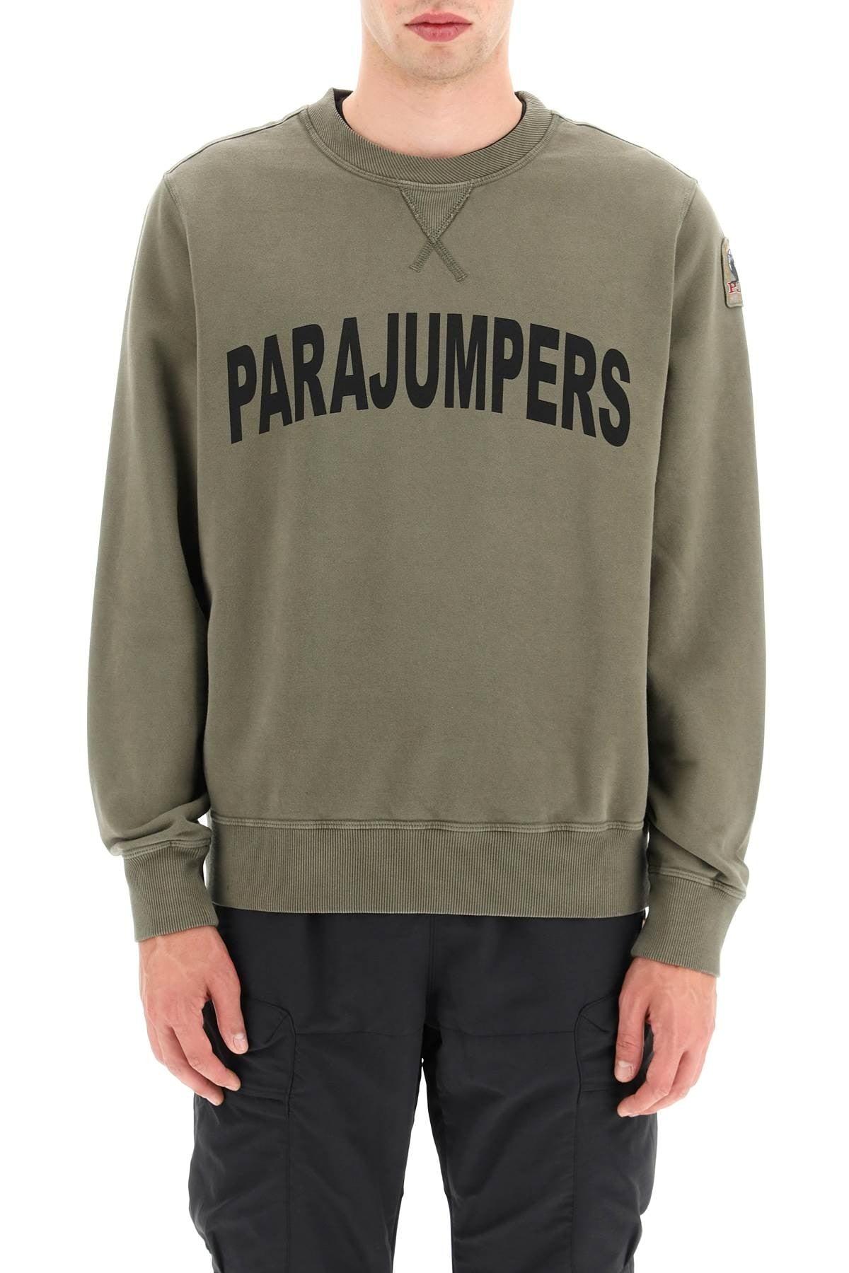 Parajumpers 'caleb' Logo Print Cotton Sweatshirt in Gray for Men | Lyst