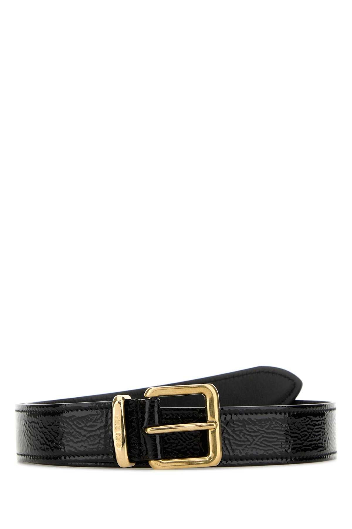 ベルト MIU MIU Black Naplak Belt Miu Miu Belts for Women | Online Sale up to 57% off | Lyst