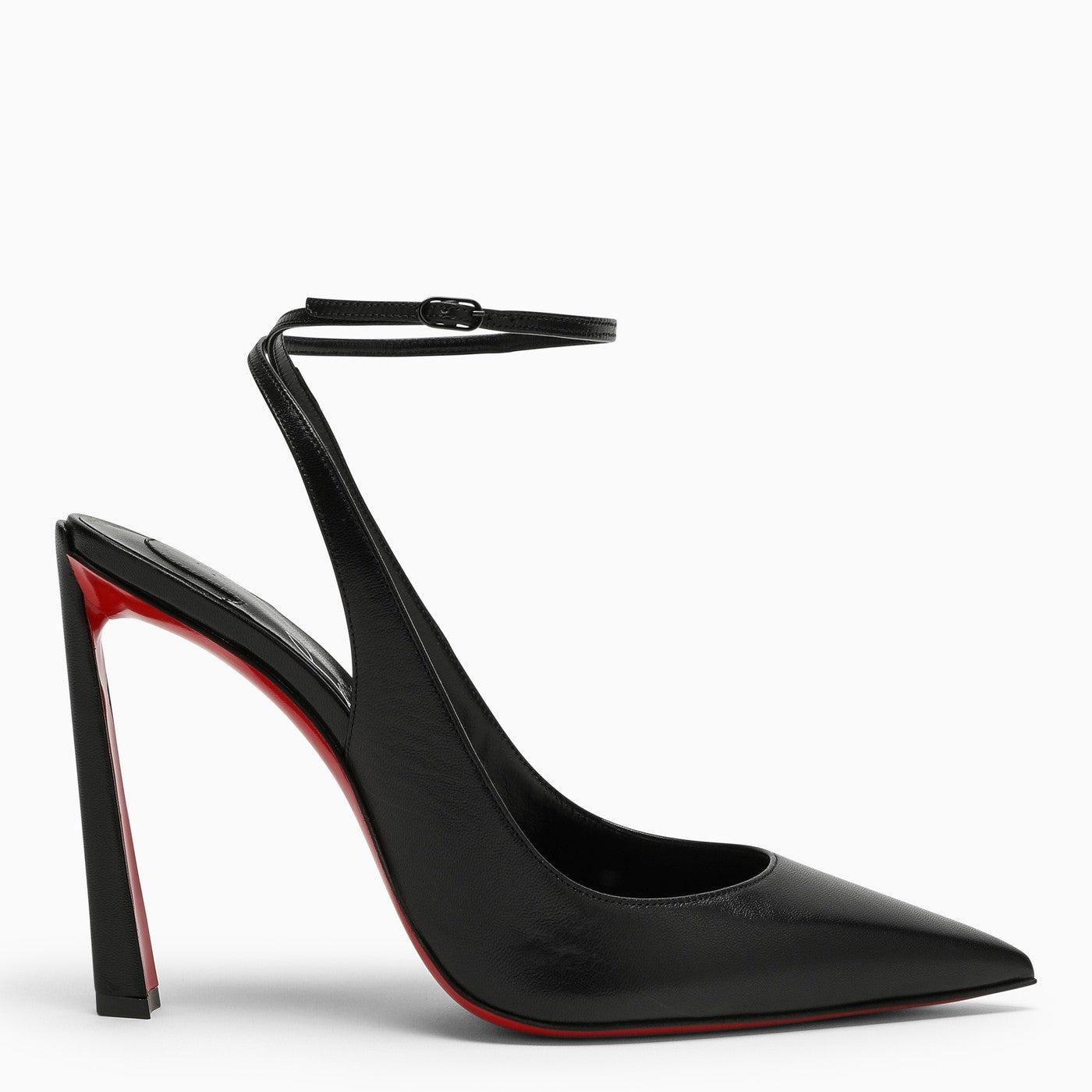 Christian Louboutin Black Leder Slingback Lyst NL