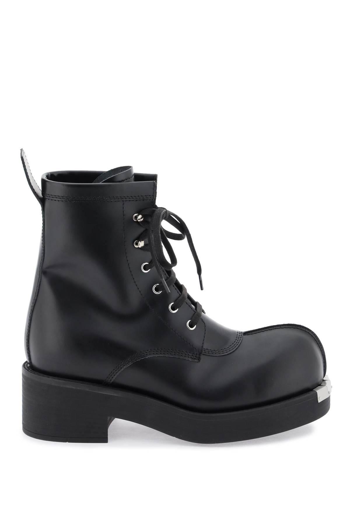 MM6 by Maison Martin Margiela Lace-up Leather Ankle Boots in MM6 by Maison Martin Margiela Lace-up Leather Ankle Boots in