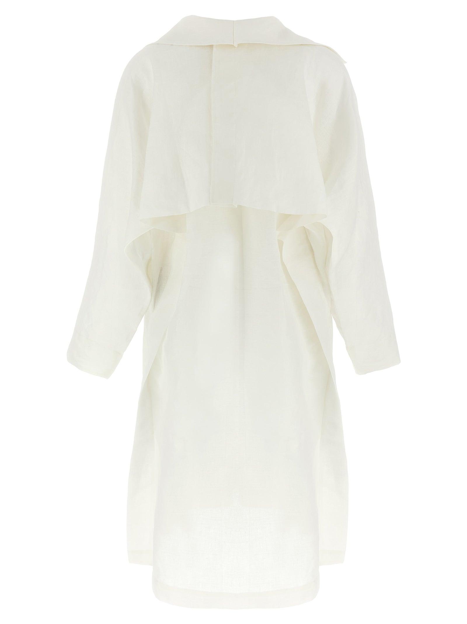 スカート ISSEY MIYAKE 'Hempen' dress White Issey Miyake 'Hempen' Dress White | Midi Jurken
