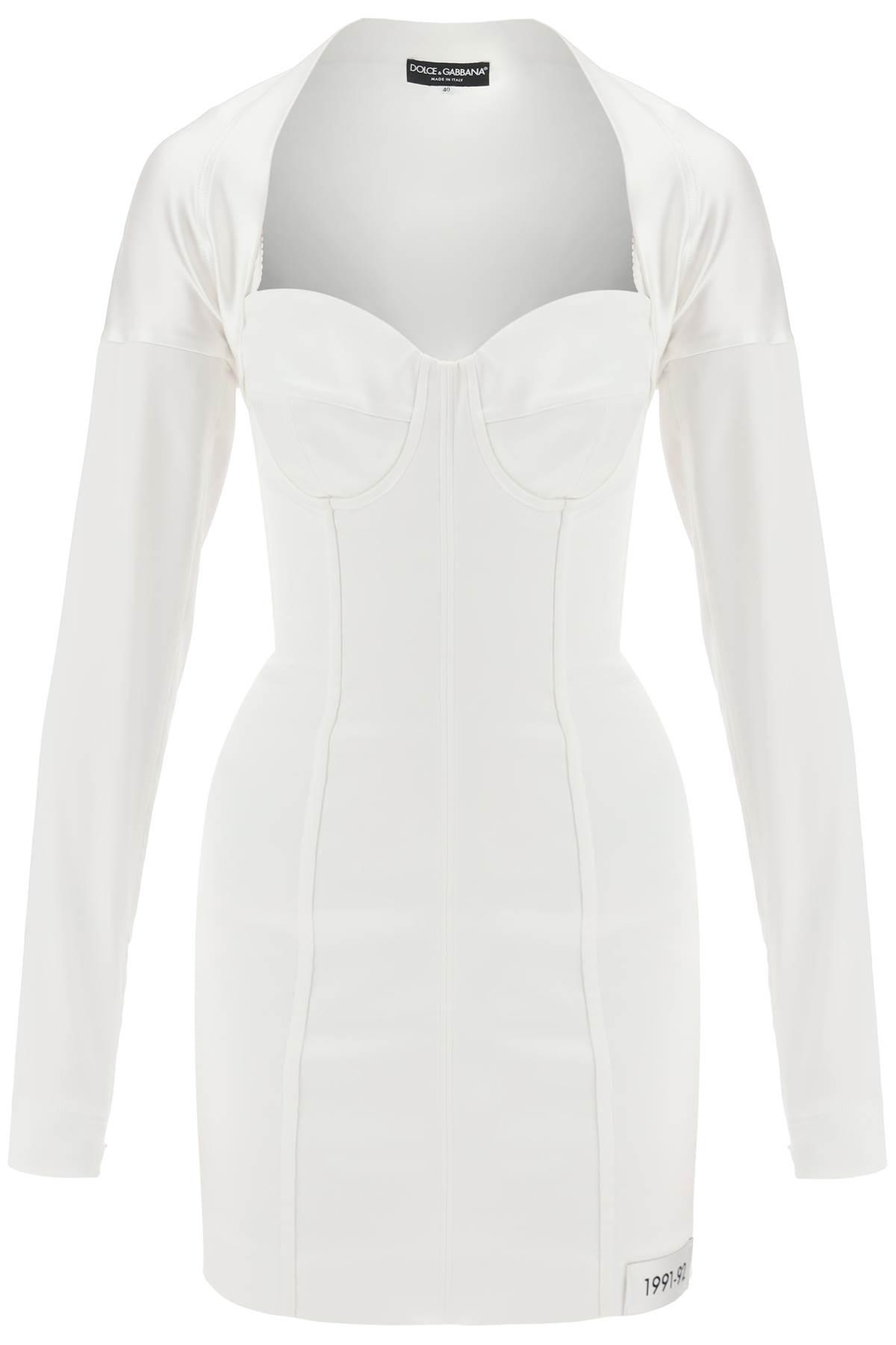 Dolce & Gabbana Satin Shrug in White | Lyst
