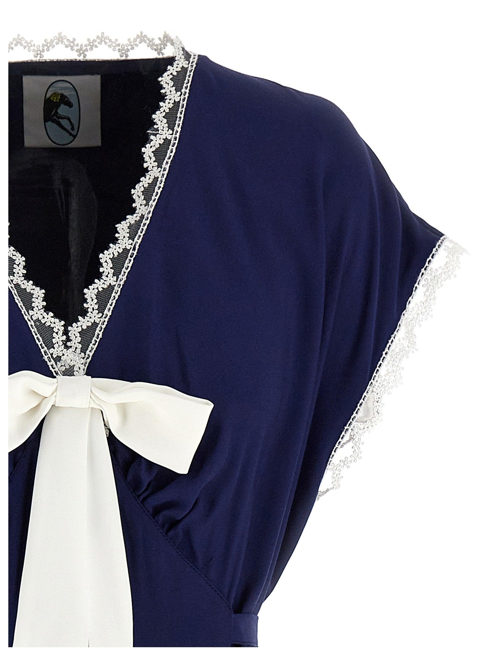 Sleeper 'The Bow' Dress in Blue | Lyst