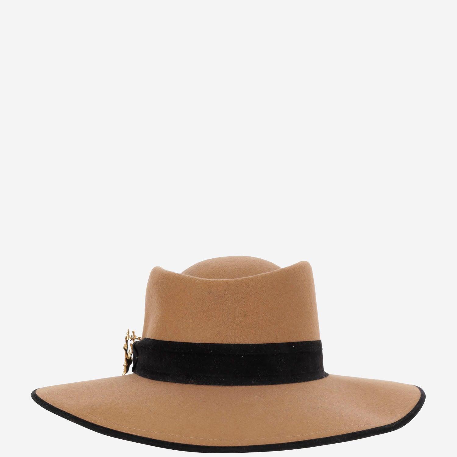 ハット Alexia Alvarez De Toledo Wide Brim Wool Hat With Feather Alexia Alvarez De Toledo Handmade Wool Hat With Wide Brim