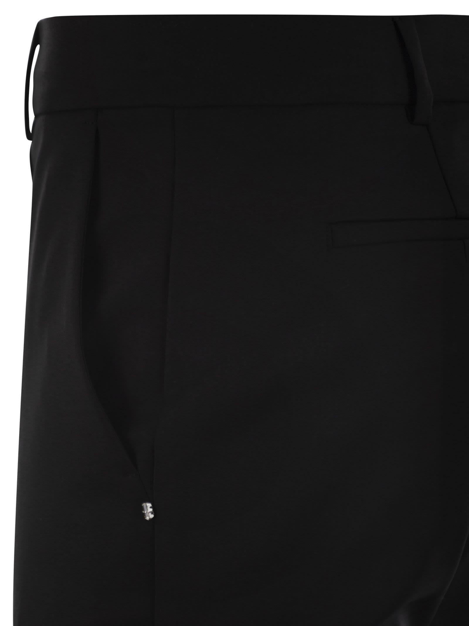 パンツ SPORTMAX ASIAGO - Cotton mini flare trousers Sportmax Asiago Cotton Mini Flare Trousers in Black for Men