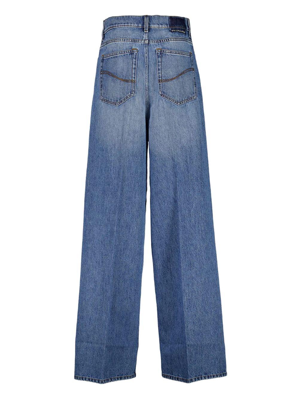 デニム・ジーパン Stella McCartney WIDE-LEG JEANS WITH CONTRASTING PANELS Stella McCartney Contrast Panel Straight-Leg Jeans | REVERSIBLE
