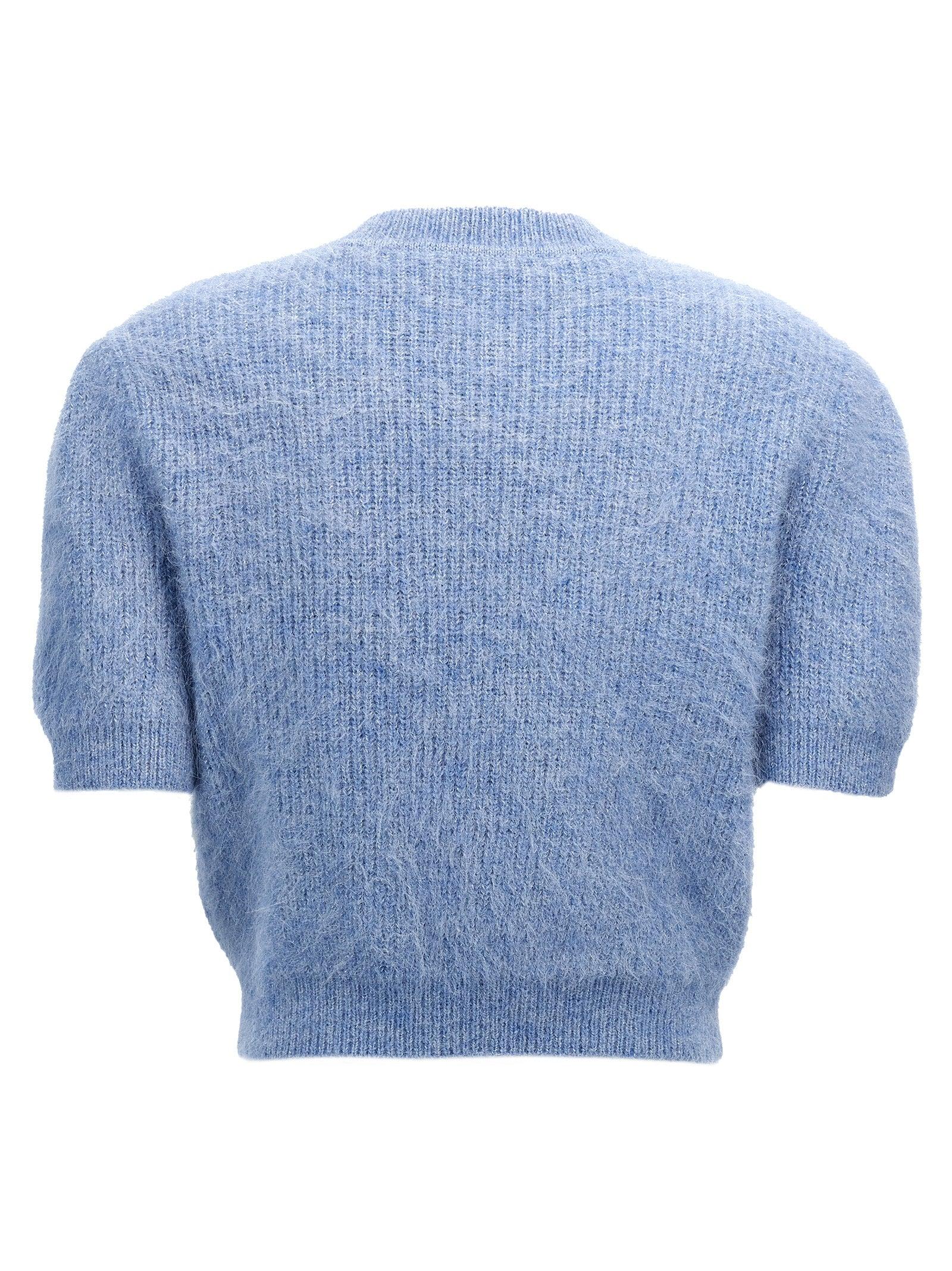 Self-Portrait ' Soft Knit' Cardigan in Blue | Lyst