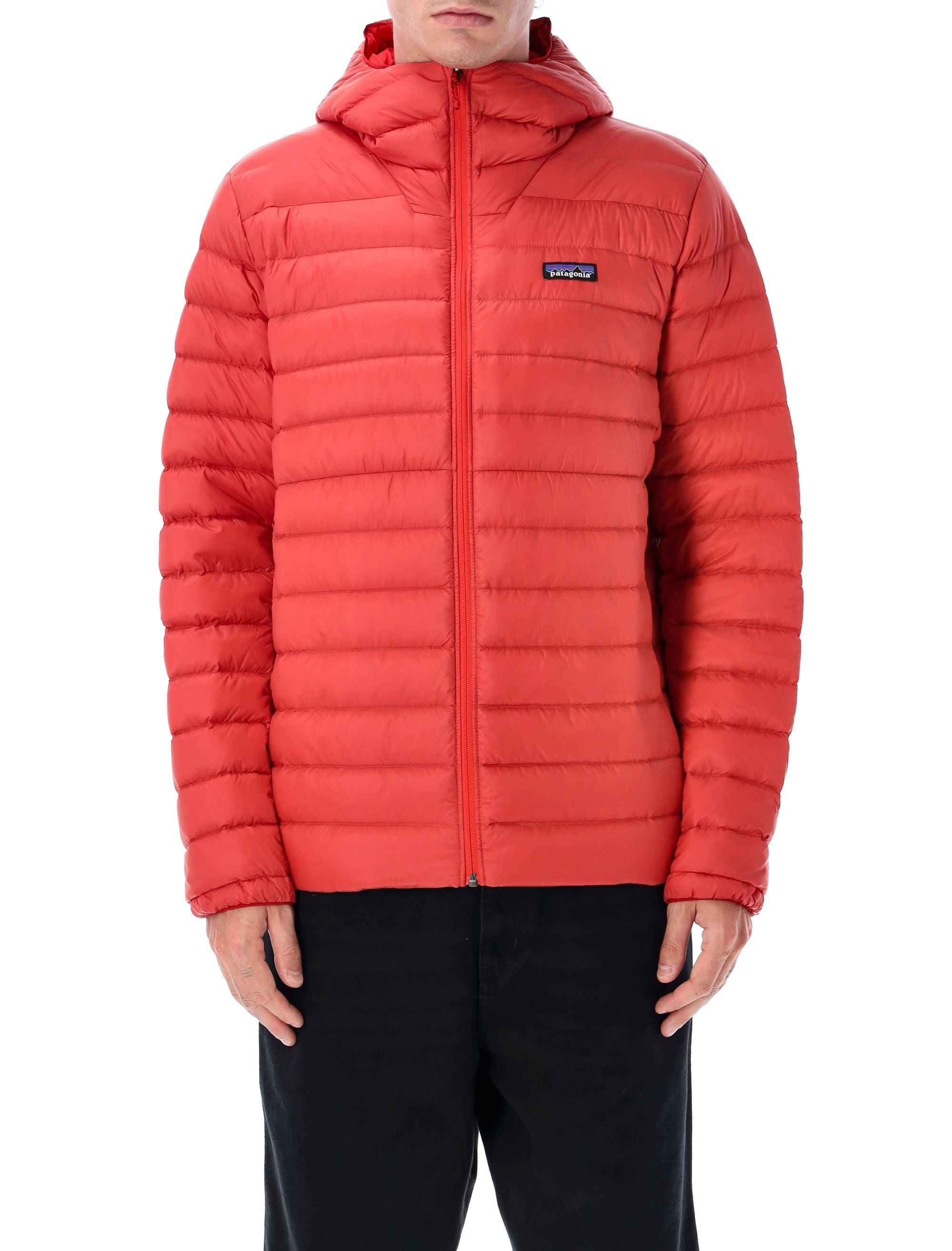 Patagonia Down Sweater Insulated Hoody in Red for Men | Lyst