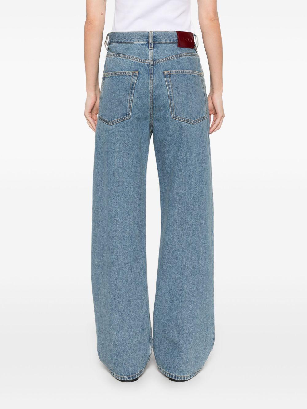 デニム・ジーパン GUCCI BAGGY DENIM COTTON JEANS Gucci Baggy Denim Cotton Jeans in Blue | Lyst