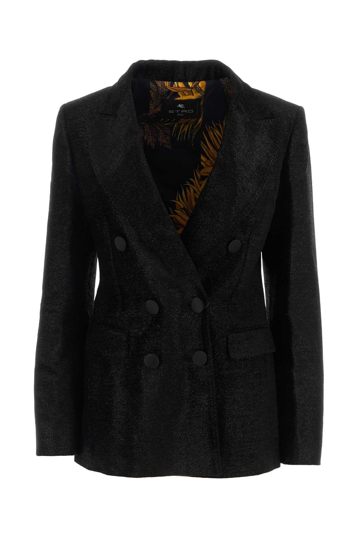 【送料&関税込】Etro Black Viscose Blend Blazer Etro Black Viscose Blend Blazer Tailored Fit – LOZURI®