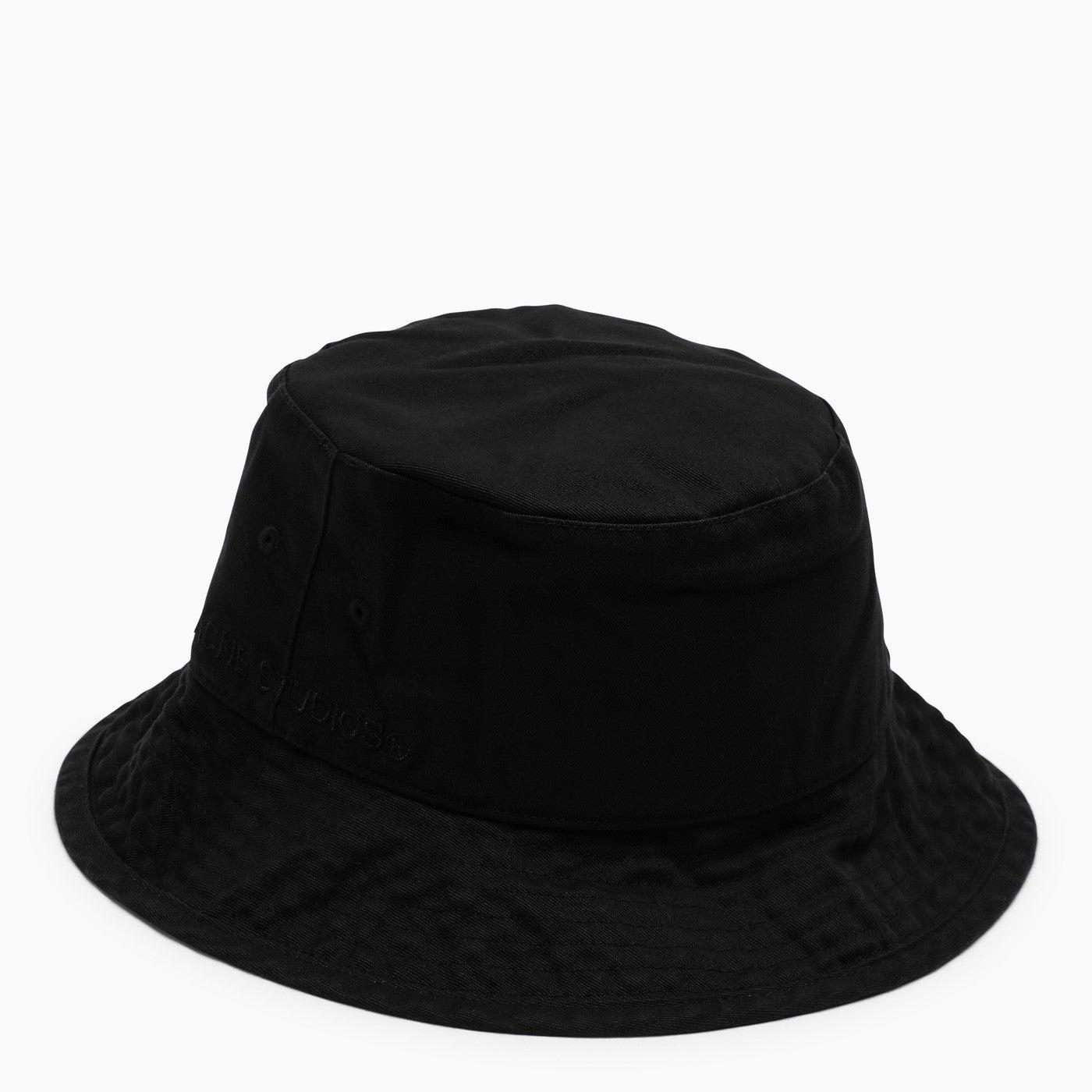 Acne Studios Black Cotton Bucket Hat for Men Lyst