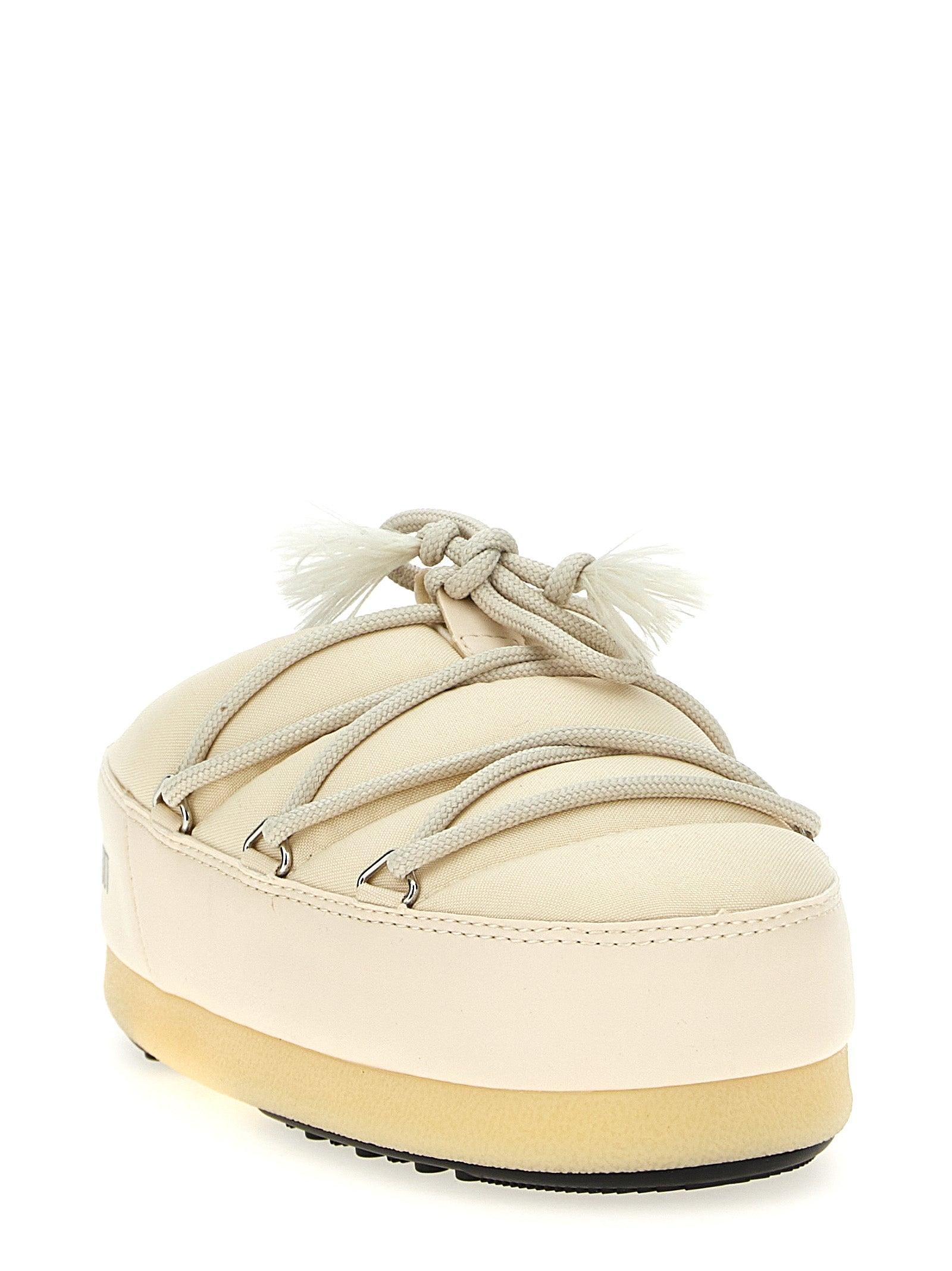 フラットシューズ MOON BOOT 'Evx Mule Nylon' mules White Moon Boot Low-top sneakers for Women | Online Sale up to 65