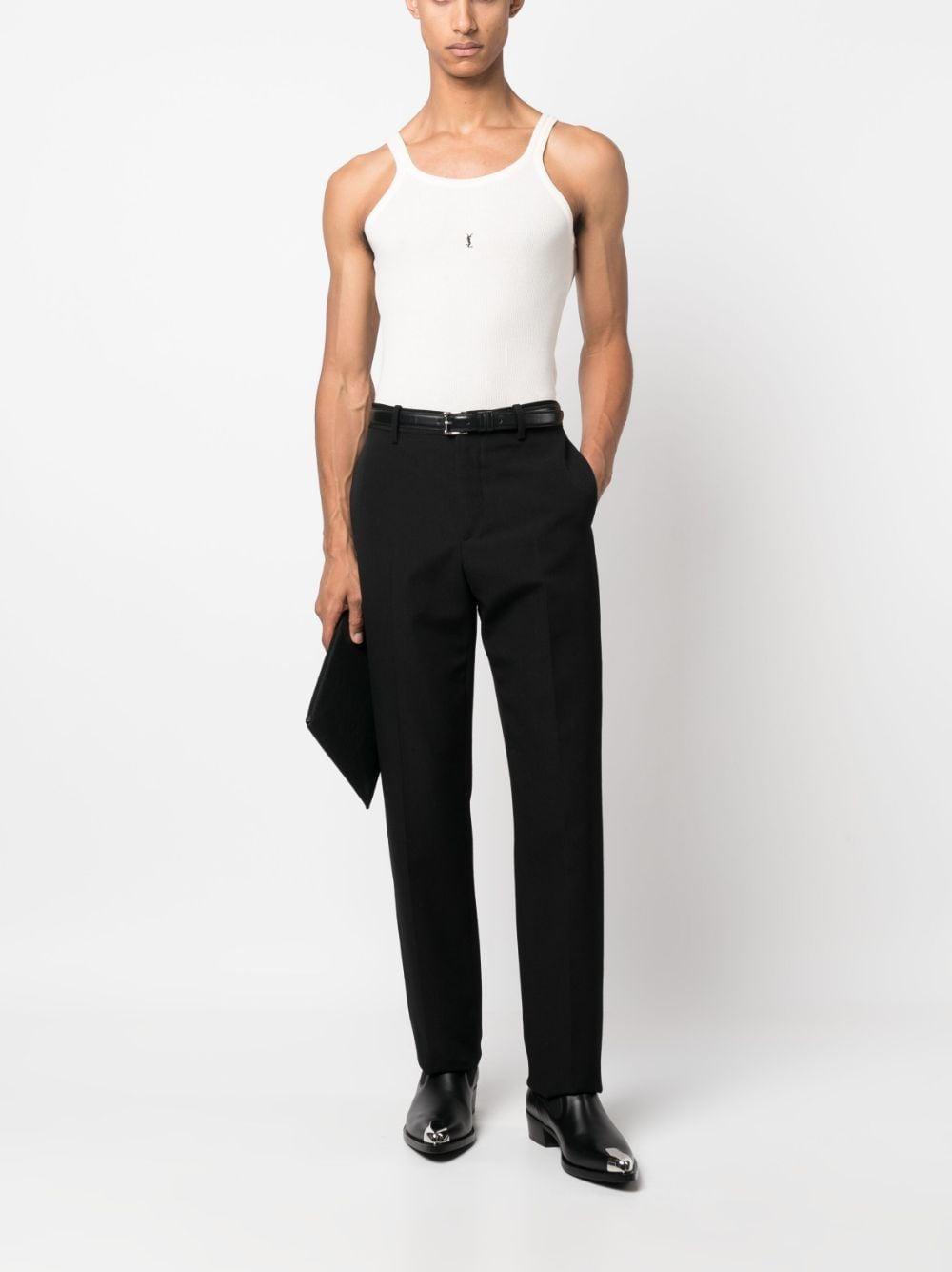 Tシャツ・カットソー SAINT LAURENT WOOL AND COTTON BLEND TANK TOP Saint Laurent Wool And Cotton Blend Tank Top in White | Lyst