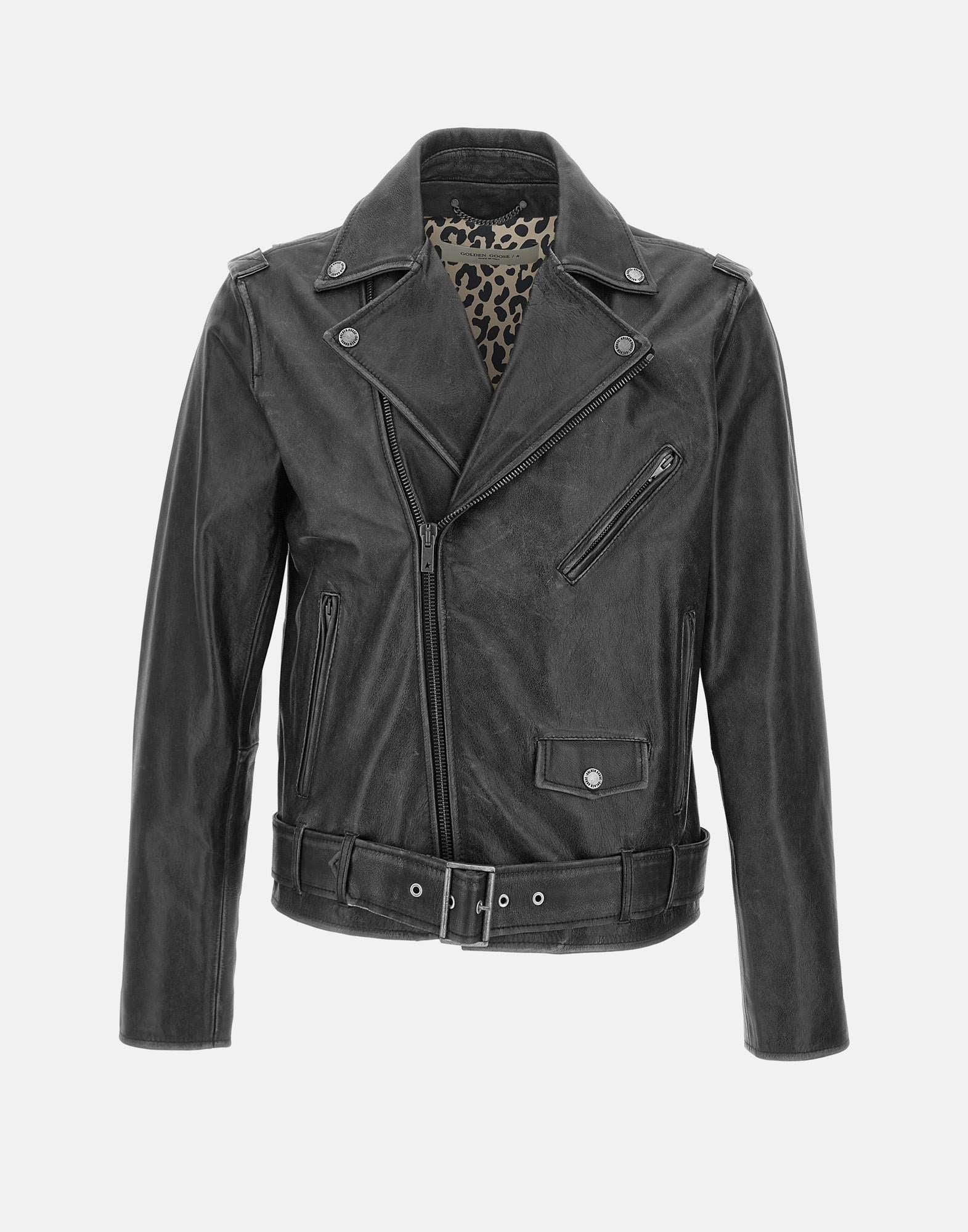 Golden goose レザージャケット Golden Goose レザーライダースジャケット | ブラック | FARFETCH JP