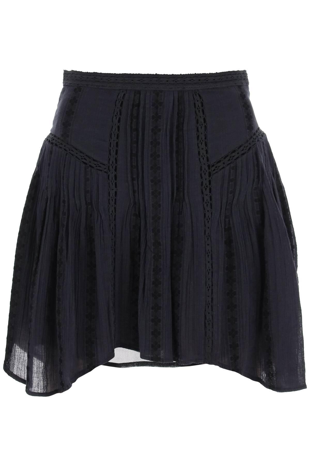 Isabel Jorena Mini jupe avec des inserts en dentelle Isabel Marant en coloris Bleu Lyst