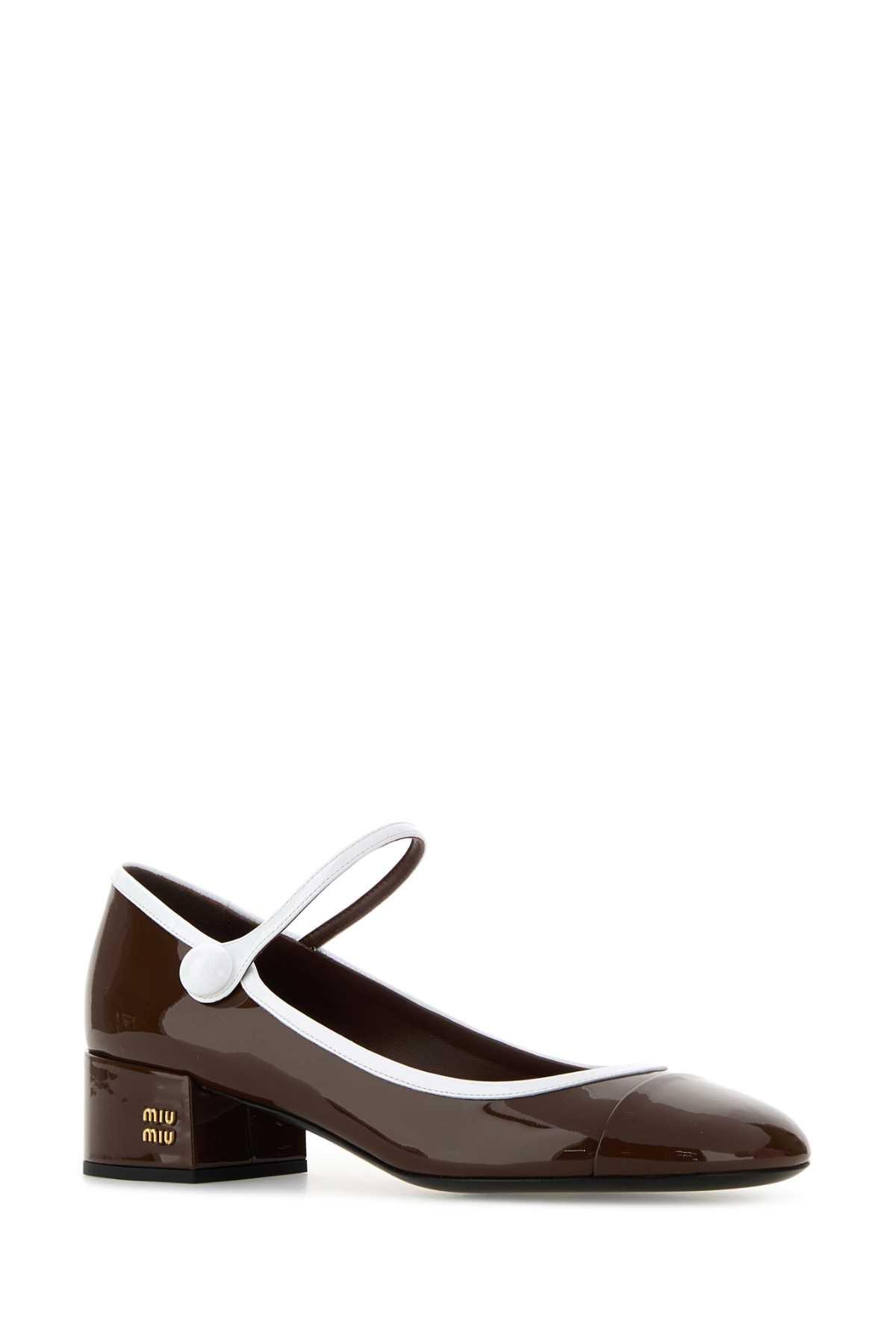 パンプス MIU MIU Brown Leather Pumps Miu Miu Leather Pumps in Brown | Lyst