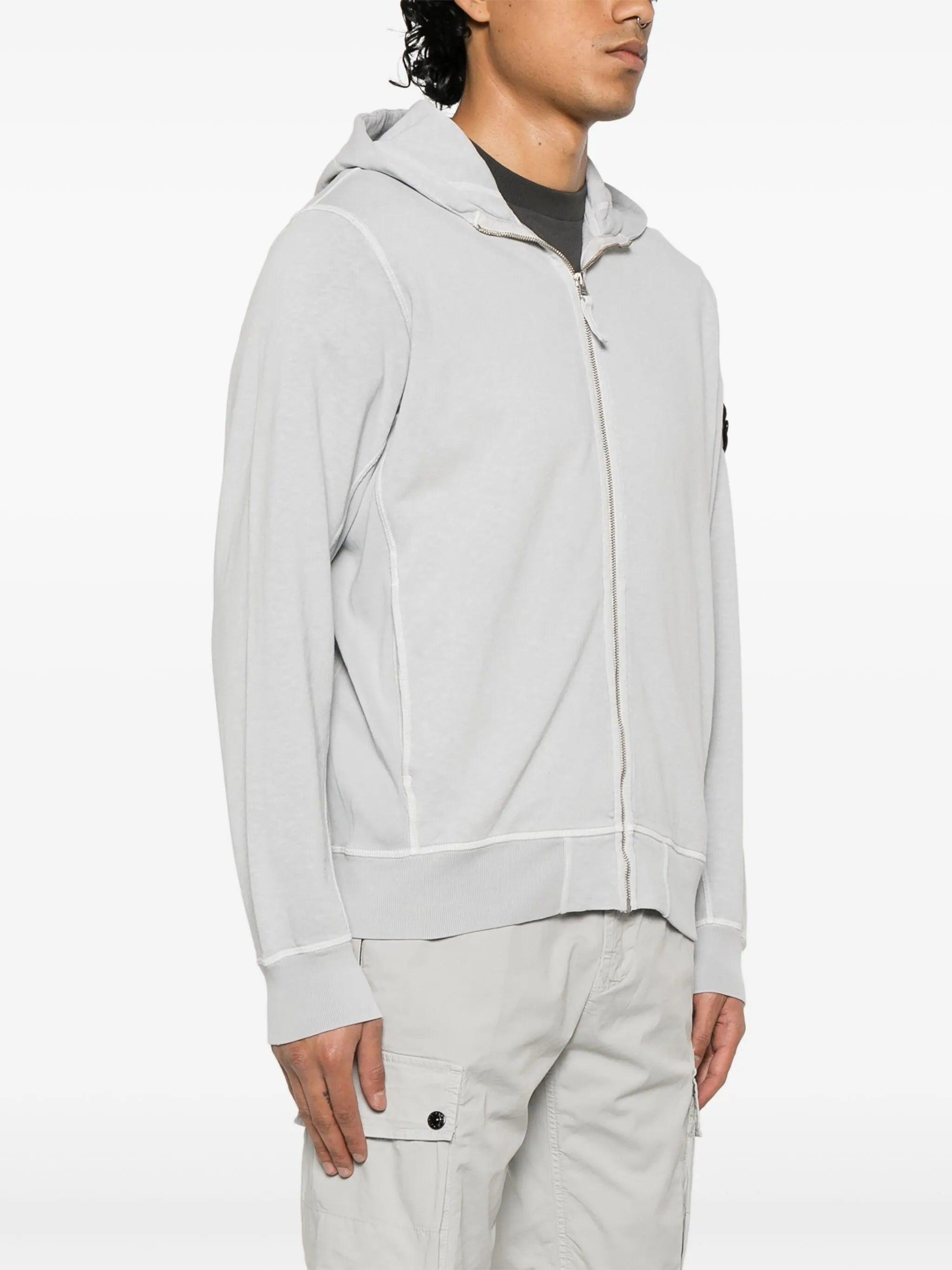 Stone Island Full Zip Hooded Sweatshirt Malfilé Fleece 'Old