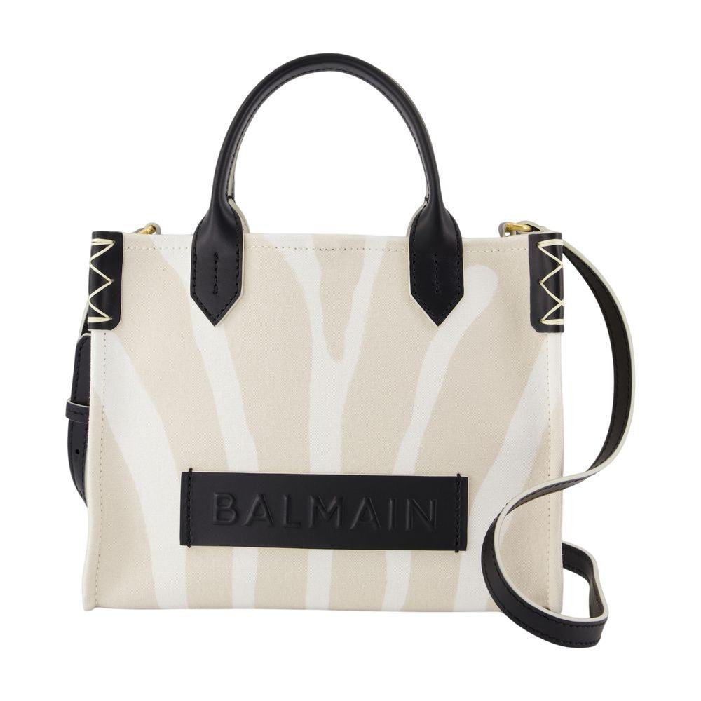 Balmain B Armee kleiner Käufer Tasche Leder Beige in Schwarz Lyst AT