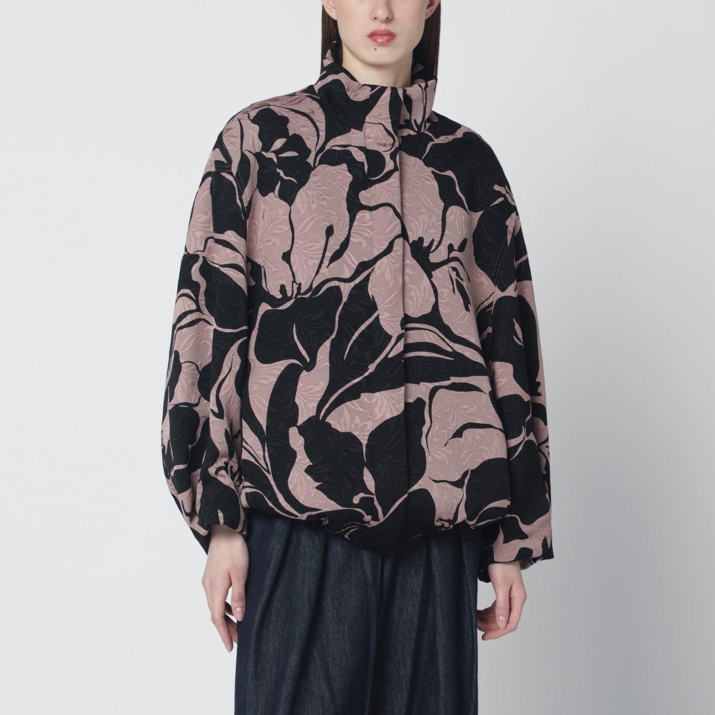 Dries Van Noten Jacket With Floral Jacquard Texture in Black | Lyst