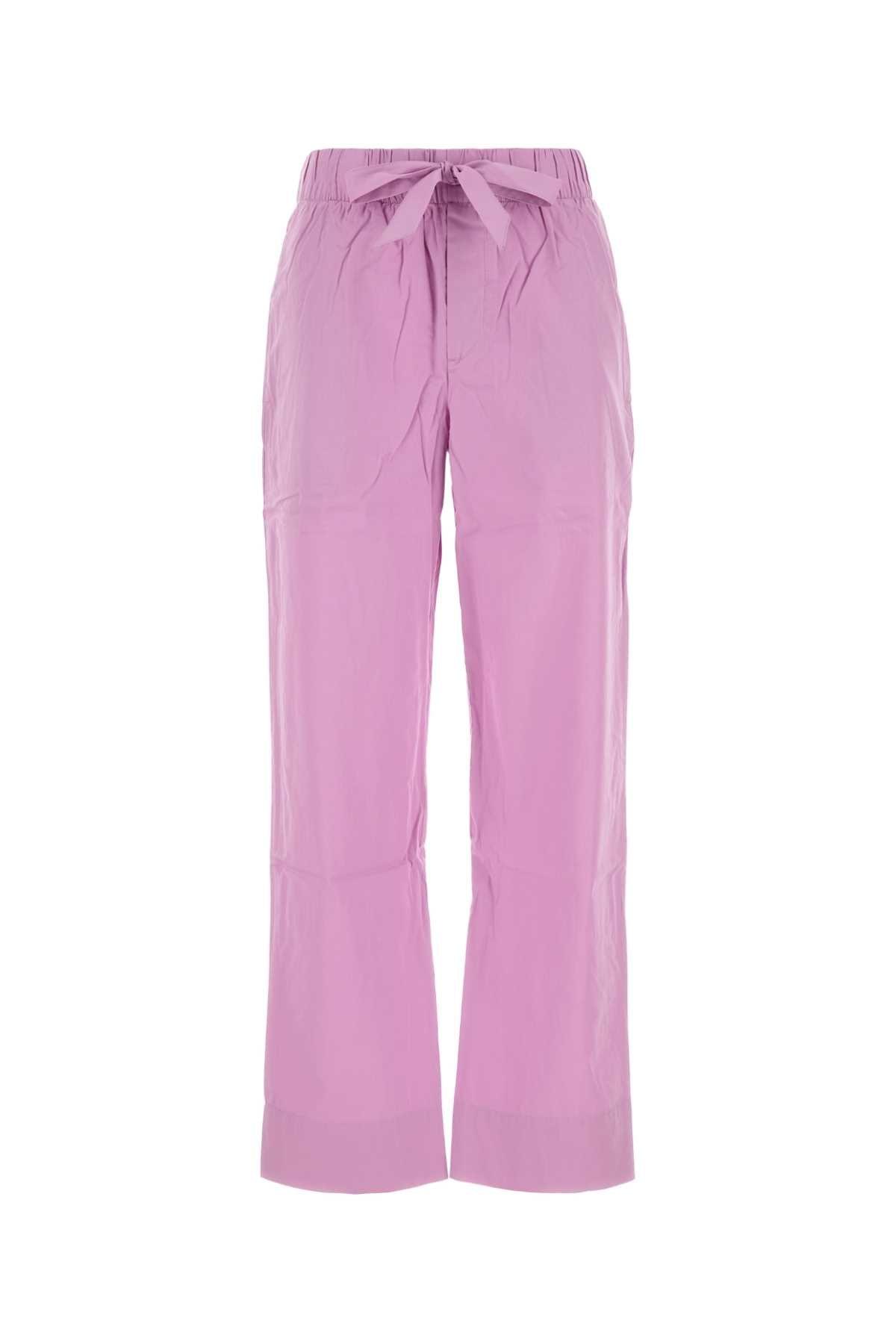 パンツ TEKLA Dark pink cotton pyjamas pant Poplin pyjamas – pants – Lingonberry | Tekla Fabrics