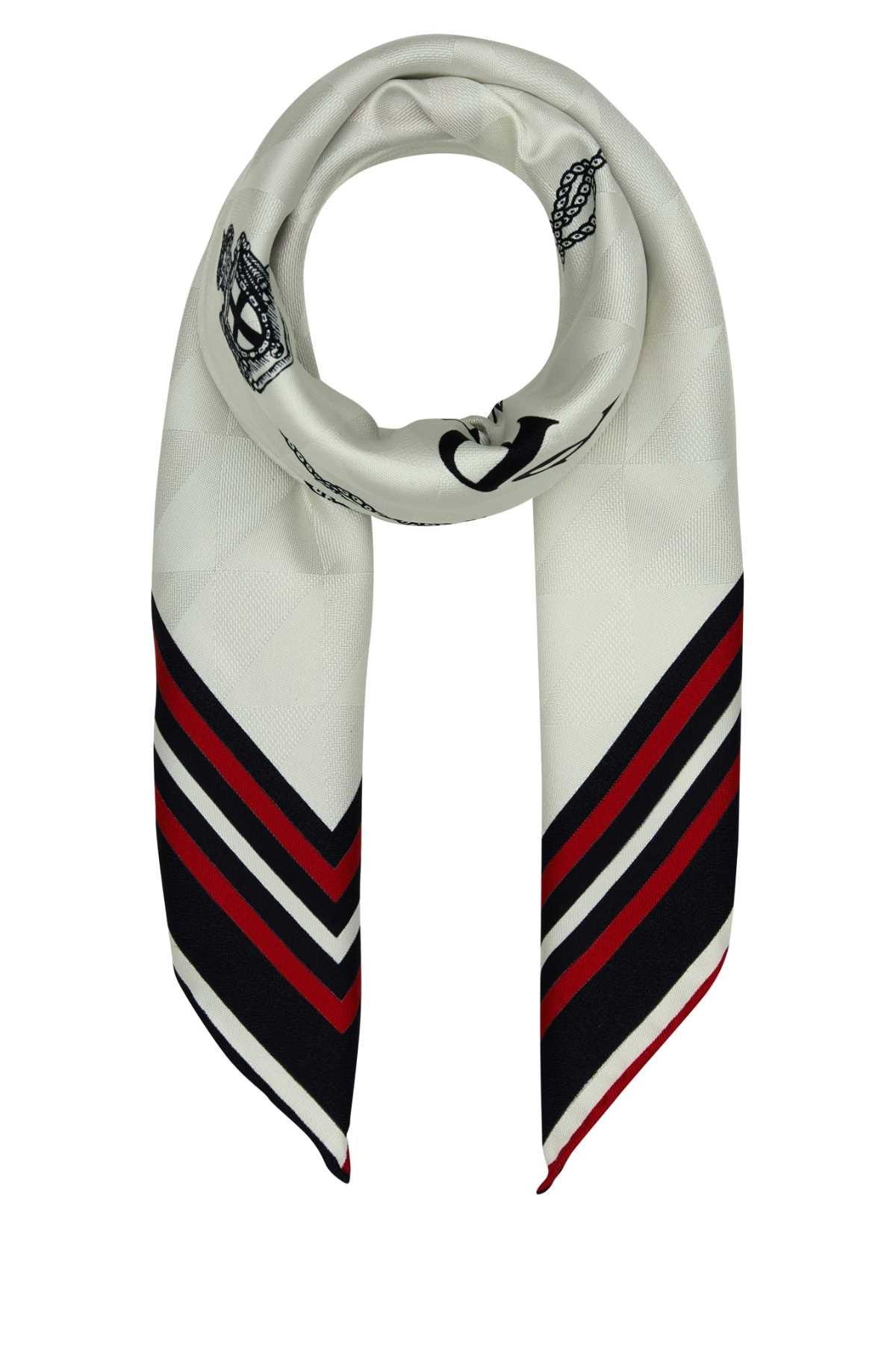 Prada Ivory Twill Foulard in White Lyst