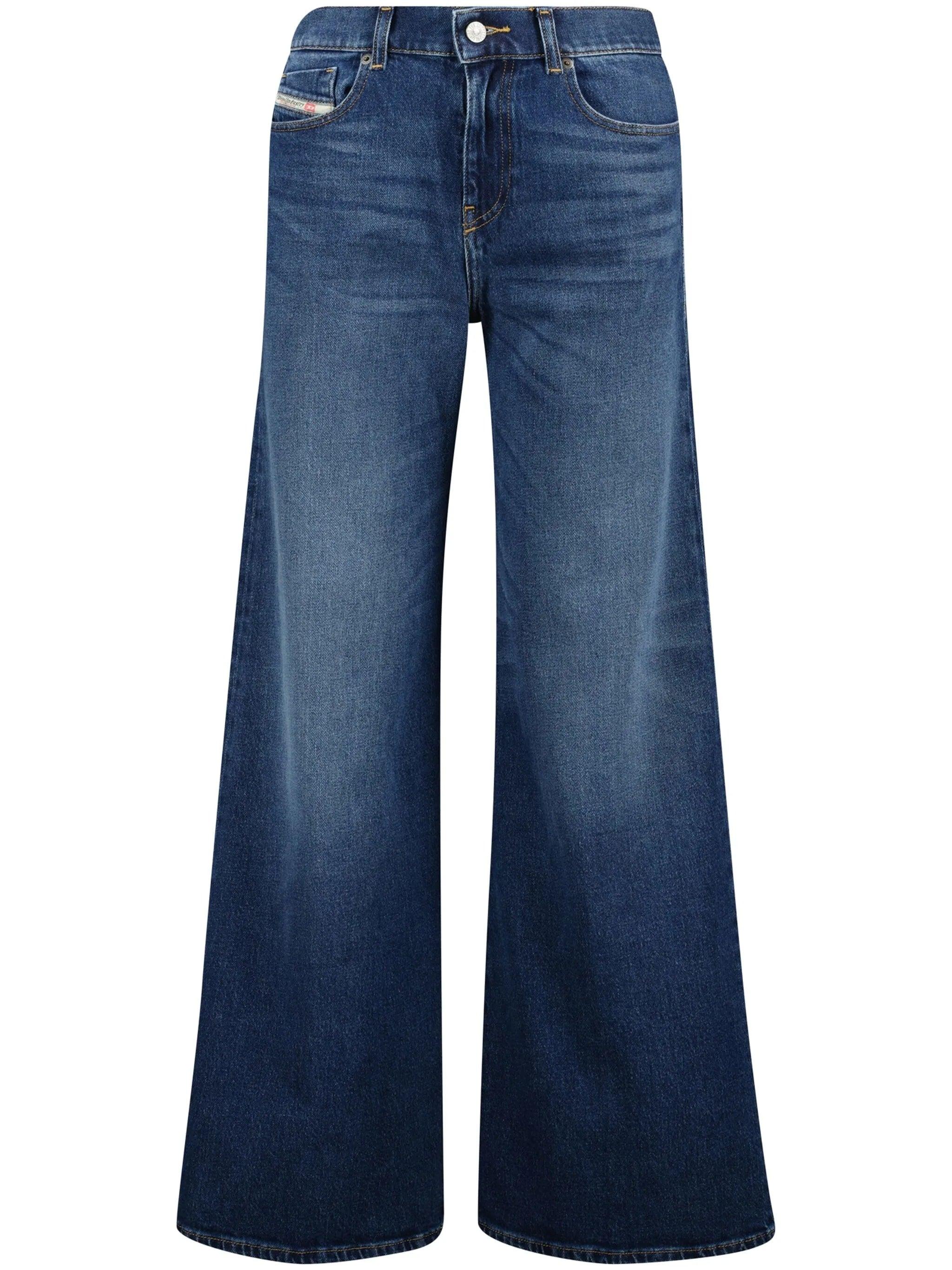 デニム・ジーパン Diesel Wide-Leg Vintage Wash Jeans With Distressed Detailing DIESEL Wide-leg jeans for Women | Online Sale up to 46% off
