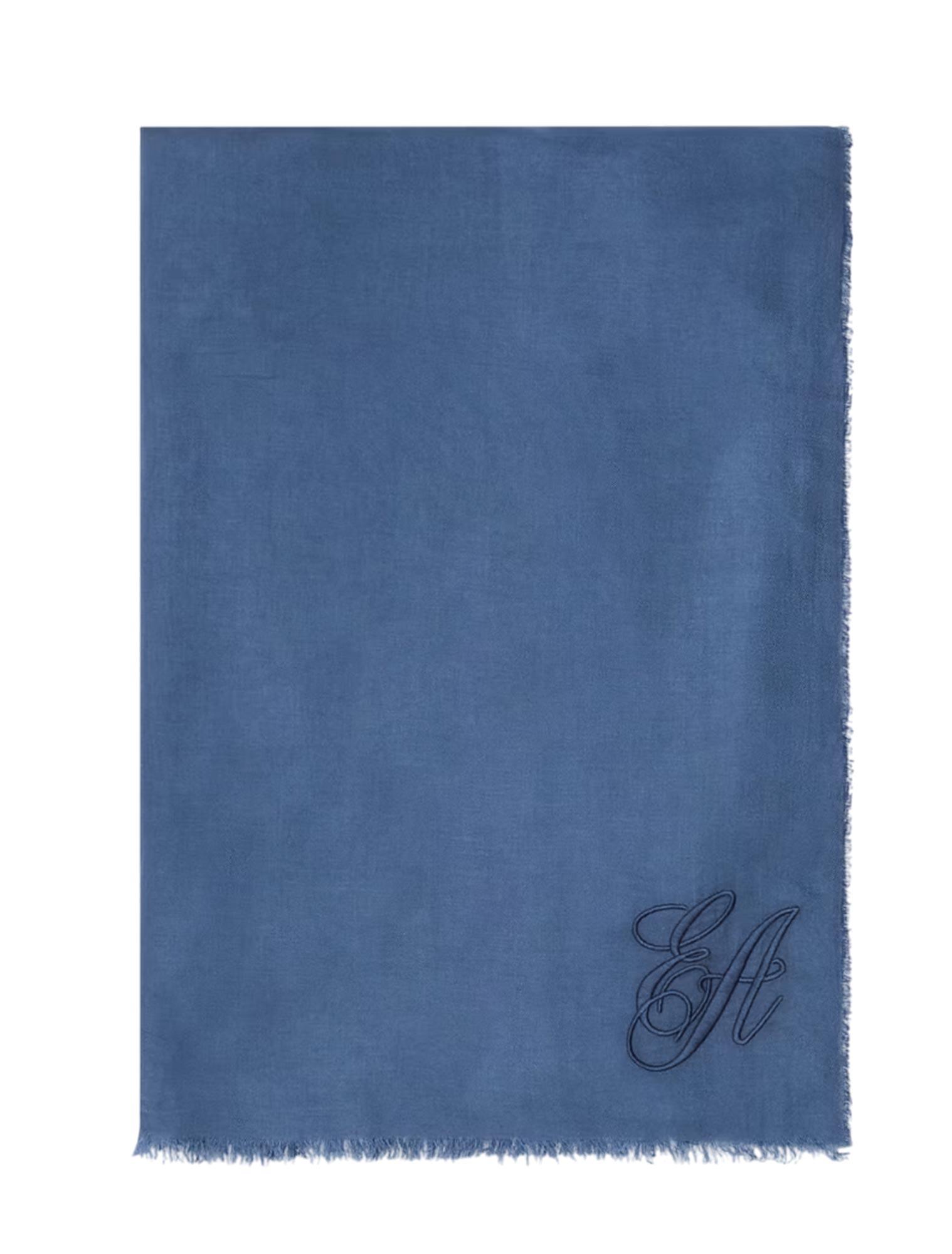 スカーフ EMPORIO ARMANI Woman Scarf Blue 6352744F318 33134 Emporio Armani Scarf Midnight Blue Design - Lightweight Silk