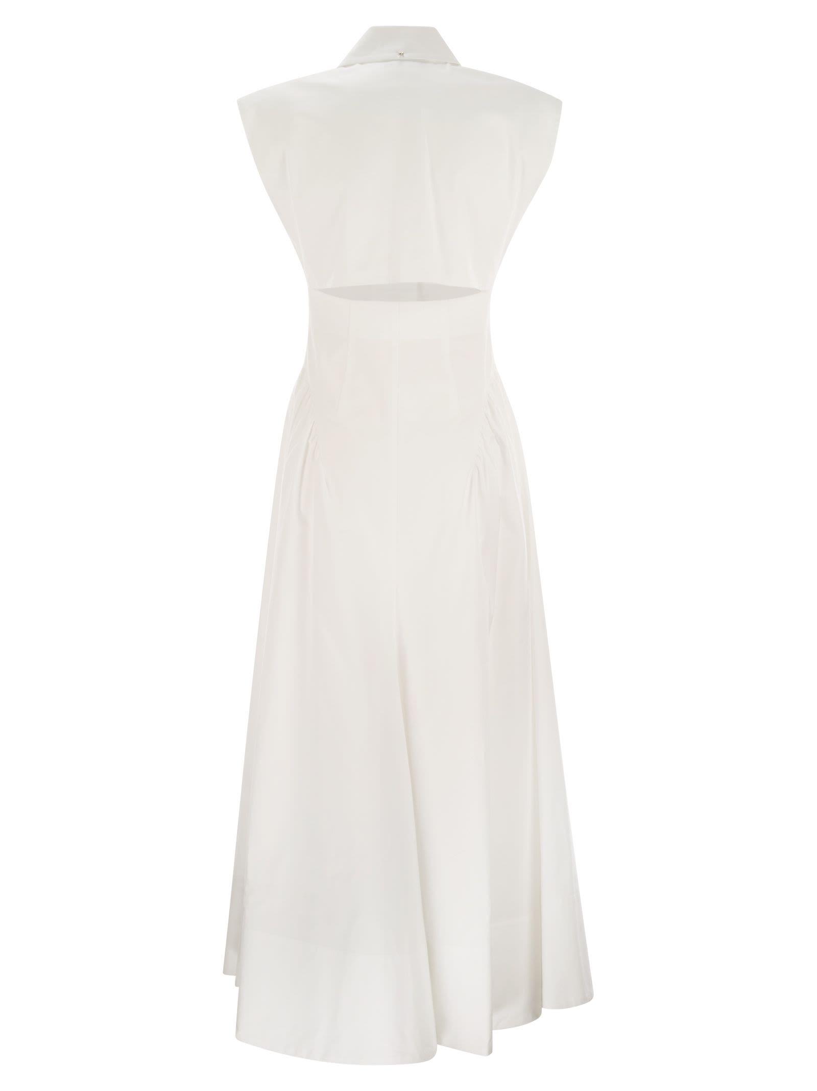 ワンピース SPORTMAX FABIANA - Sleeveless cotton dress Sleeveless cotton dress, black | 