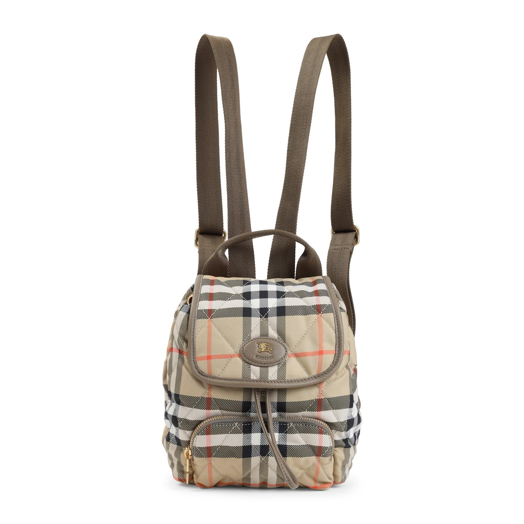 brown check mini backpack Burberry Horseshoe Canvas & Leather – Bluefly the interior is lined with a check pattern Islander Mini Jura Backpack with