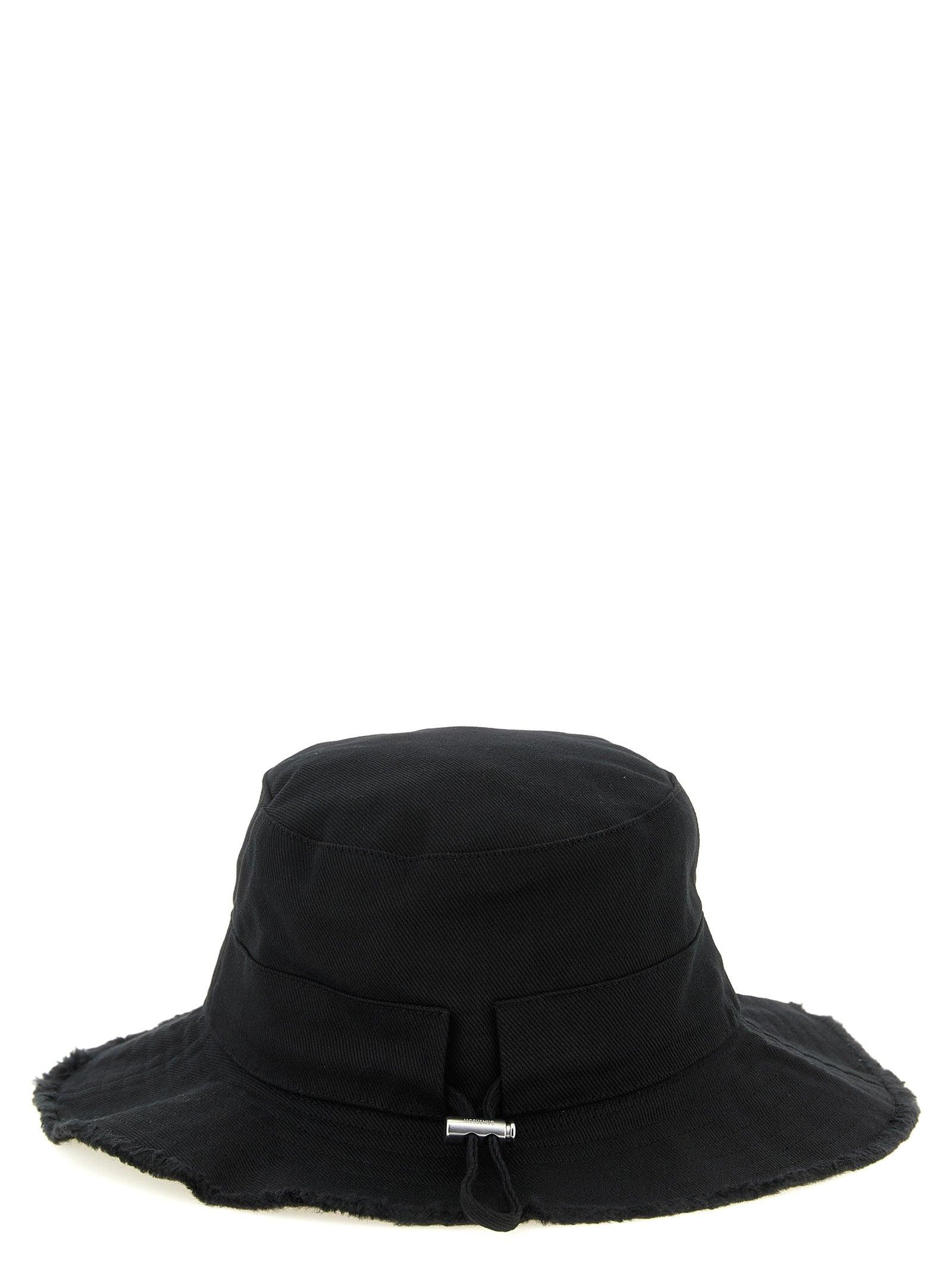 Jacquemus “Le Bob Gadjo” Black Bucket Hat – Frayed Brim, Adjustable Cord, NWT Jacquemus Hats for Women | Online Sale up to 28% off | Lyst  main image 2