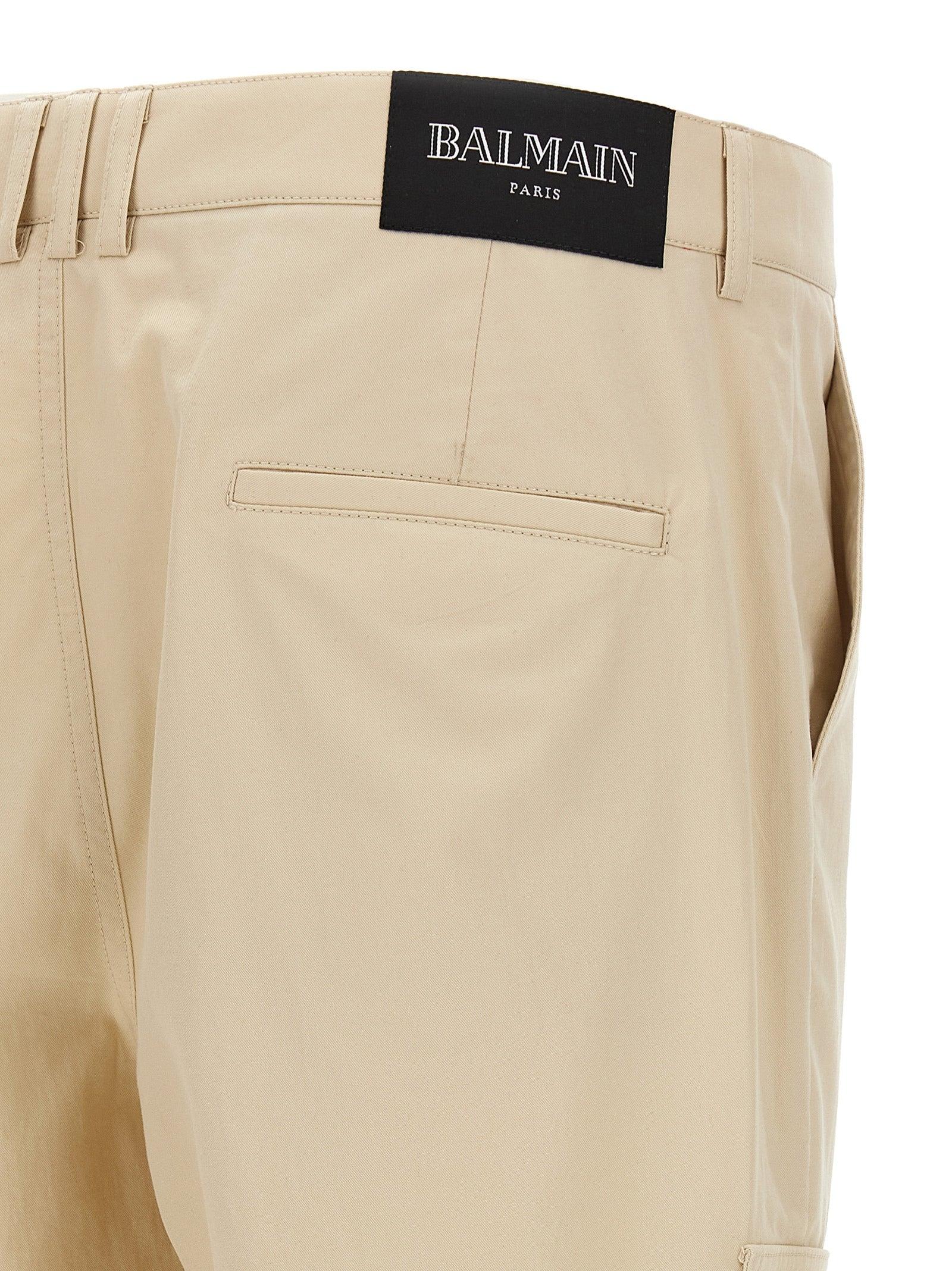 Balmain Cargo Pants in Natural for Men Lyst