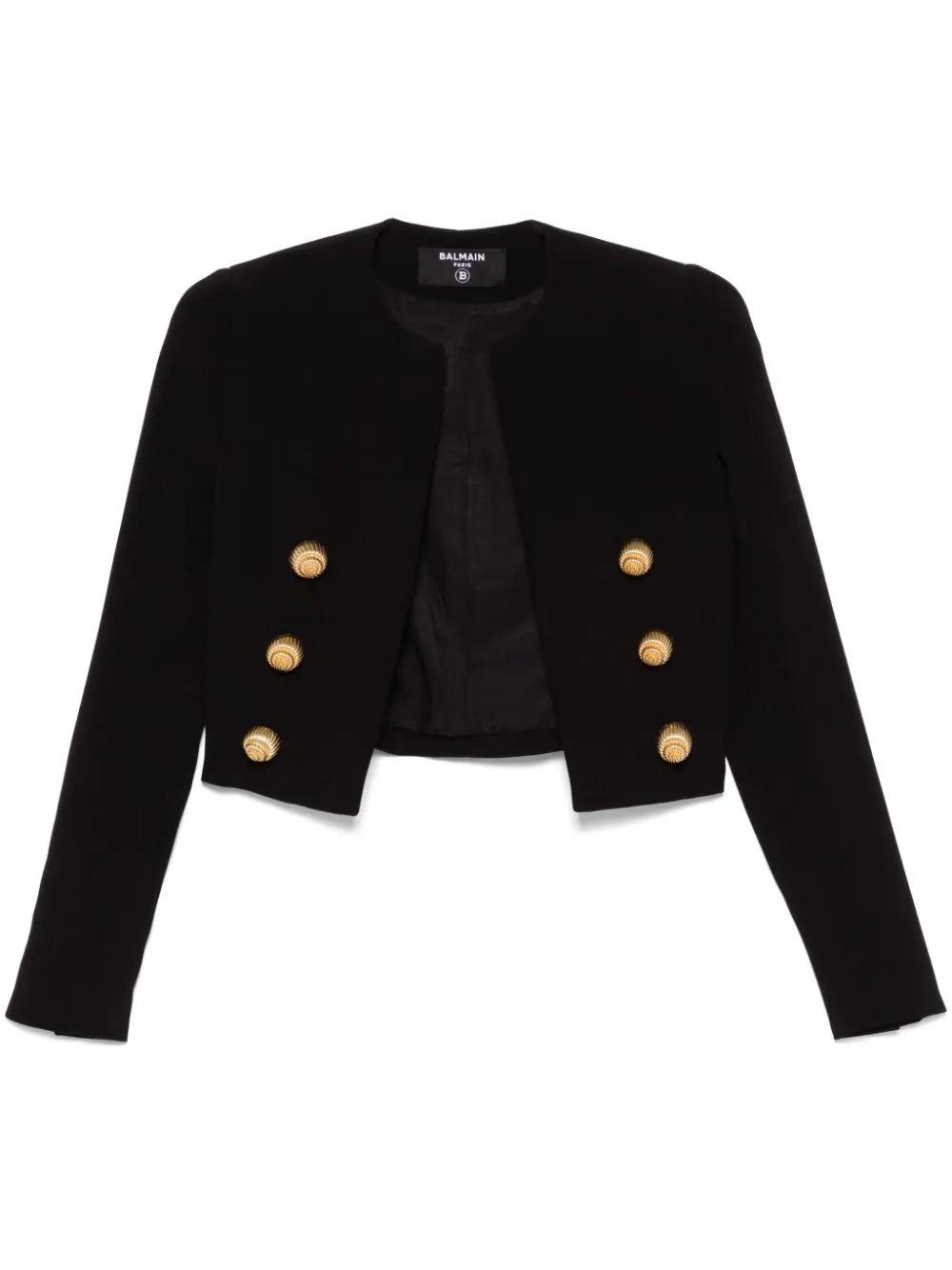 ジャケット BALMAIN 'Chiocciola' button short jacket Black Balmain 'Chiocciola' Button Short Jacket in Black | Lyst