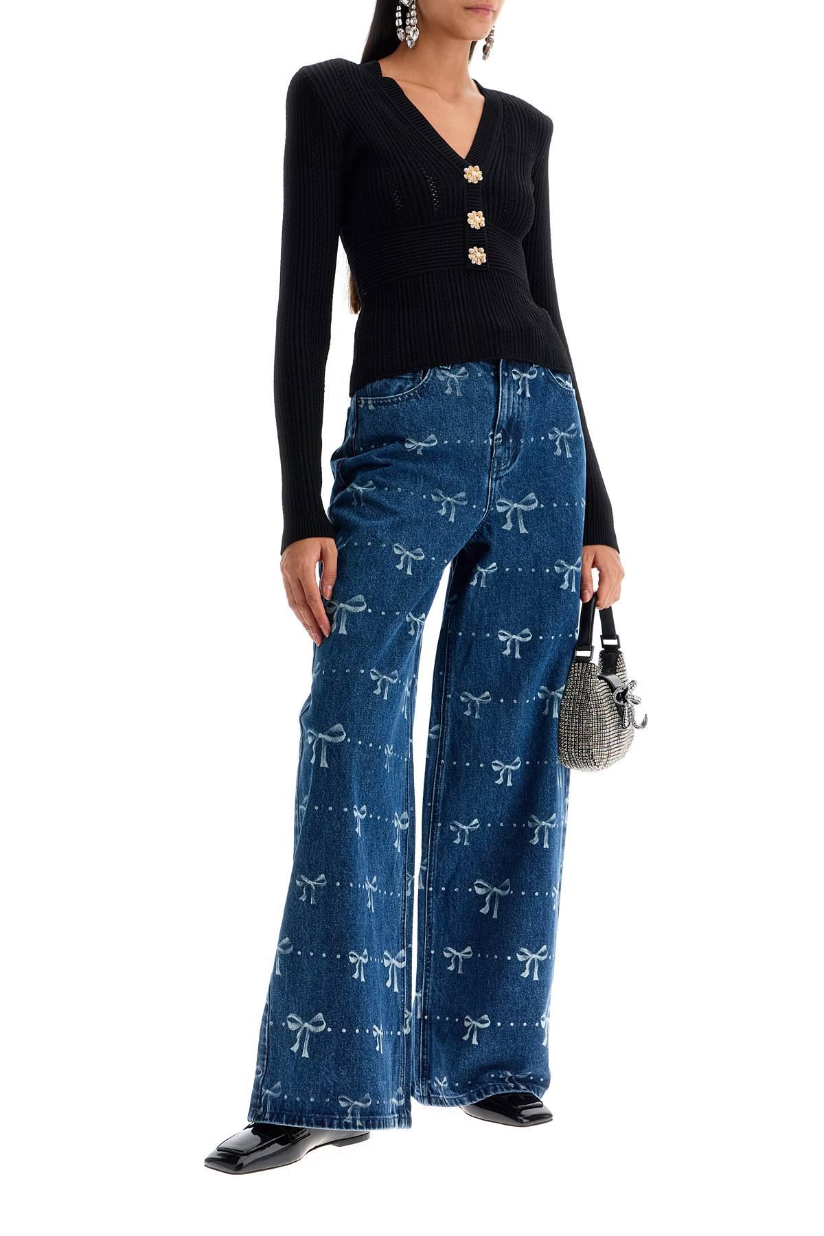 デニム・ジーパン Self-Portrait Jeans Bow Grey Denim Bow Motif Jeans – self-portrait-US