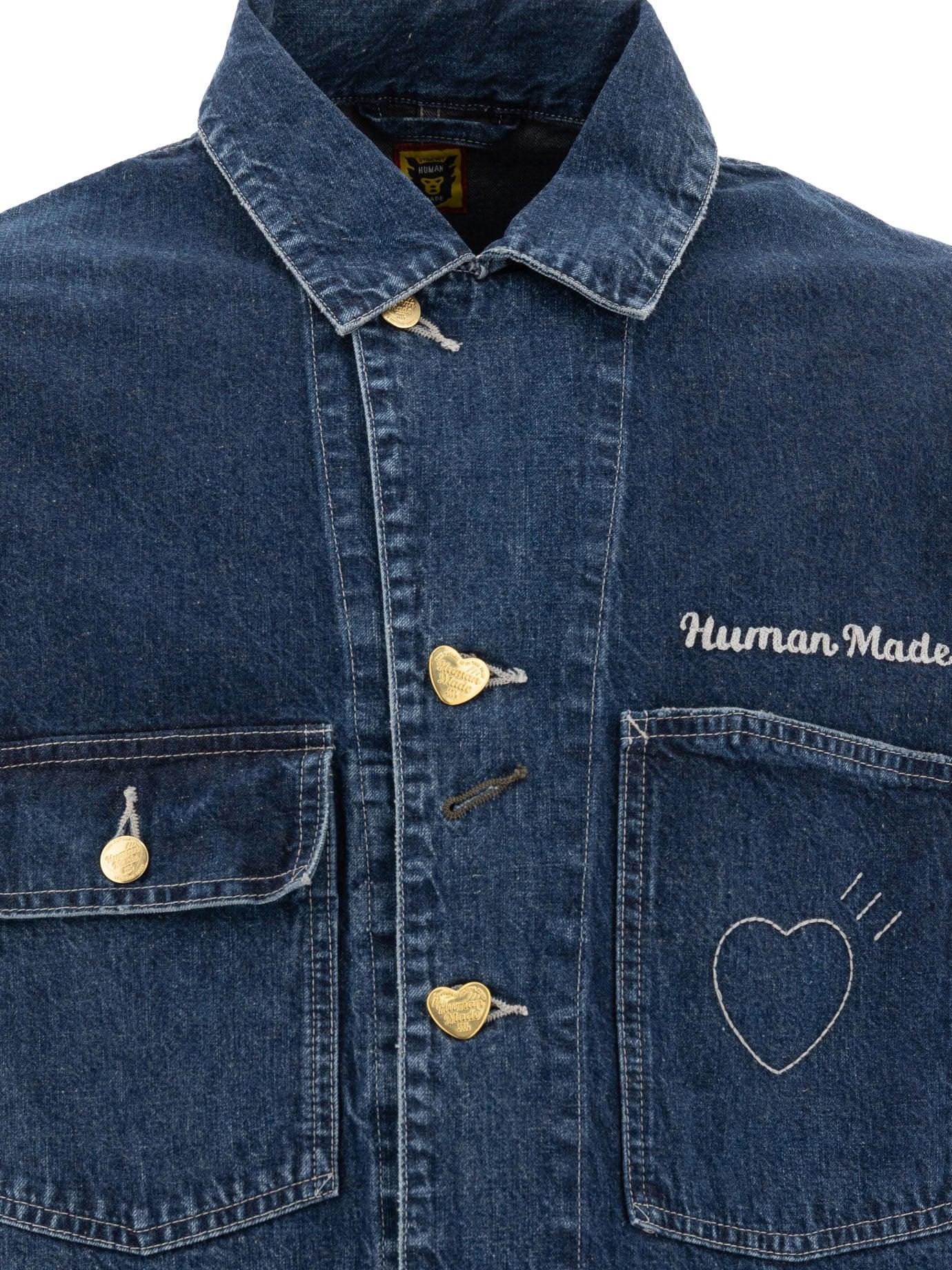Human Made Denim Coverall Jackets in Blue for Men | Lyst