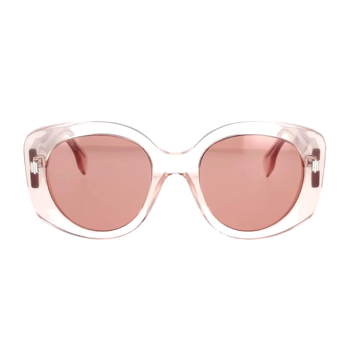 Fendi FE40137I 72Y Sunglasses Transparent Light Pink Butterfly Frame Fendi FE50094I Pink, Clear Prescription Eyeglasses main image 4